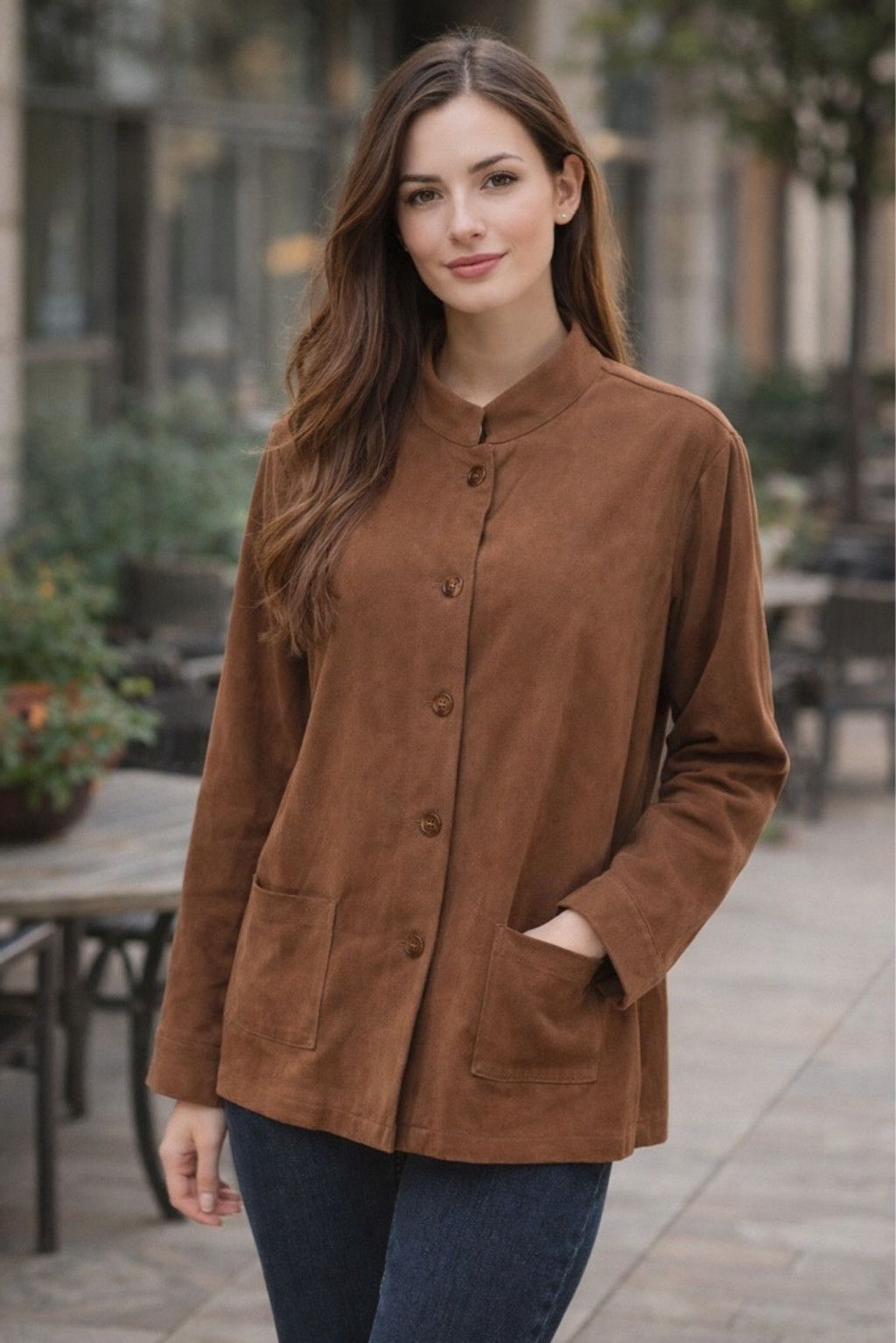 Coldwater Creek Women's Coldwater Creek Brown Button-Front Blazer Jacket XL Size XL / US 12-14 / IT 48-50 - 1 Thumbnail