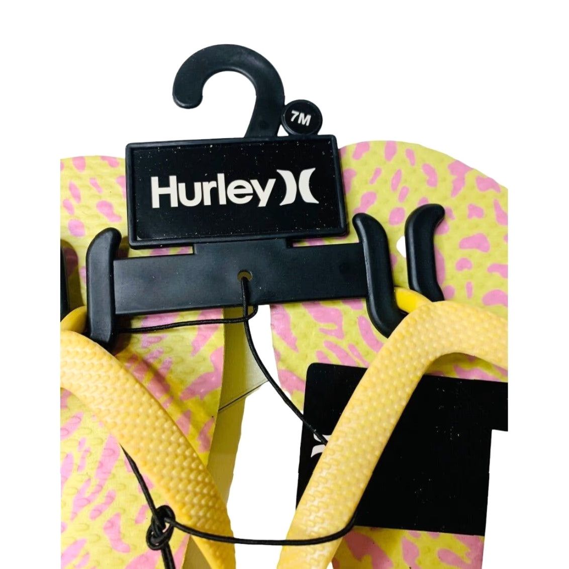 Hurley Hurley Womens Flip Flop 7M Sandal Multicolor Yellow Pink Cheetah Sunrise Size US 7 / IT 37 - 6 Thumbnail