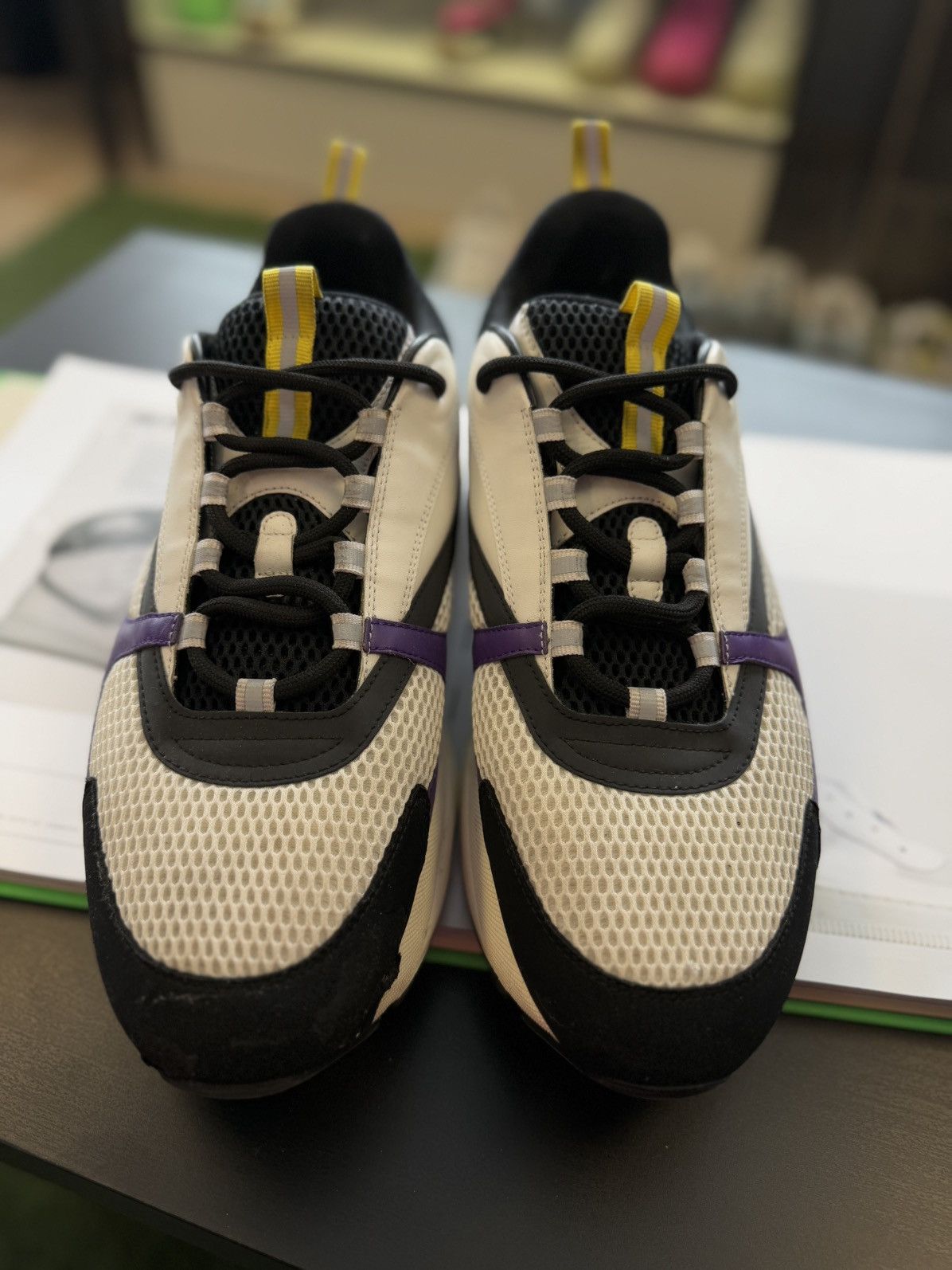 Dior Dior B22 White Purple Size 48EU/15US Discontinued Size US 15 / EU 48 - 5 Thumbnail
