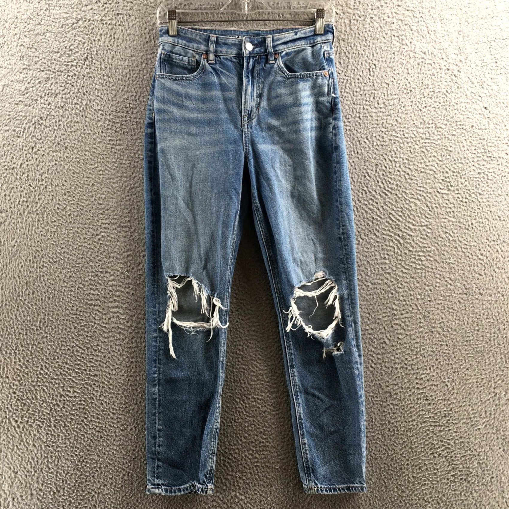 American Eagle Outfitters American Eagle Outfitters Skinny Jeans Womens 2 Short Blue Denim Distressed Zip Pants Jeans Blue Distressed Womens 2 Short Regular Mens Girls Size 26" / US 2 / IT 38 - 2 Thumbnail