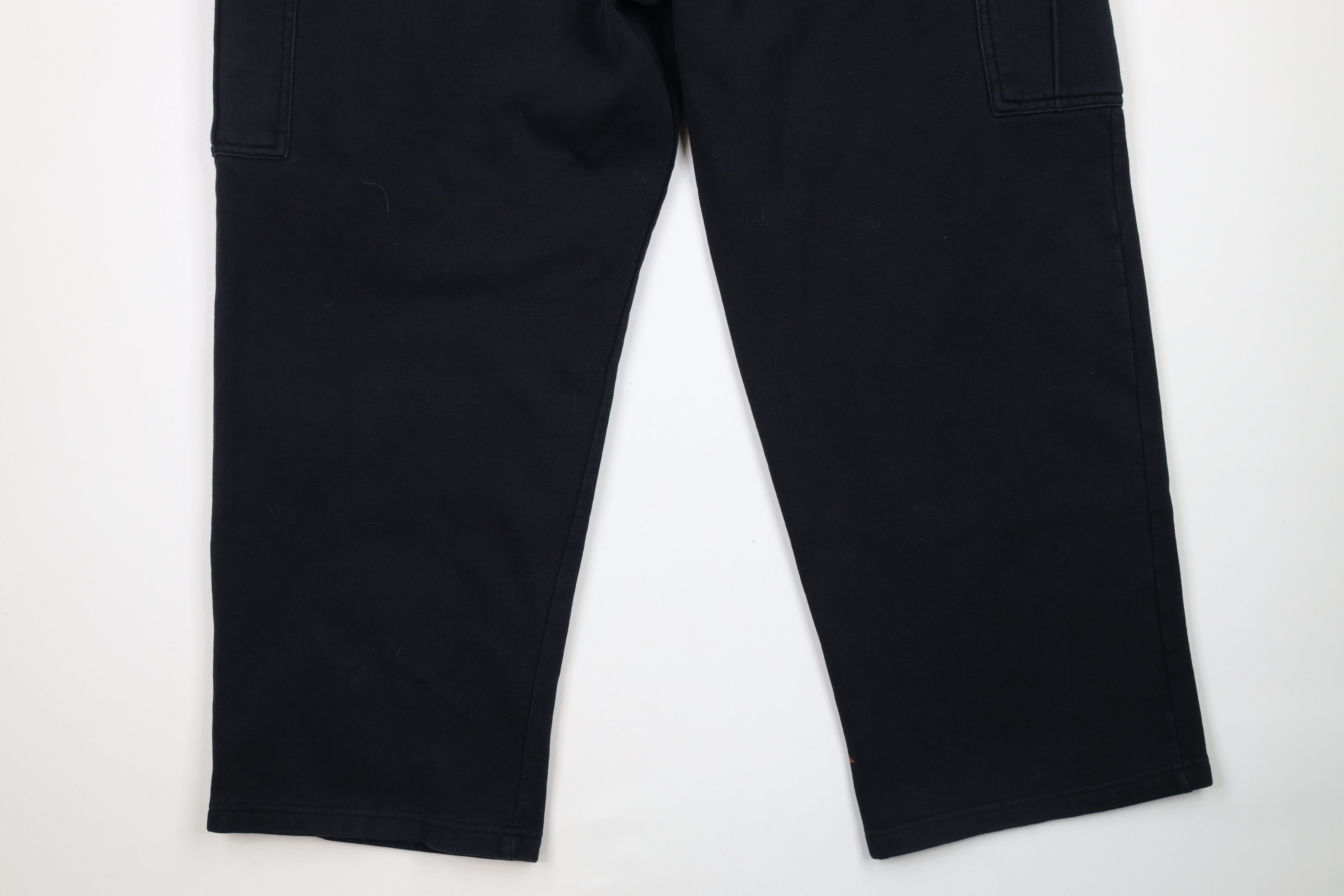 Vintage Vintage 90s Streetwear Fit Wide Leg Cargo Sweatpants Black Size 36 - 11 Thumbnail