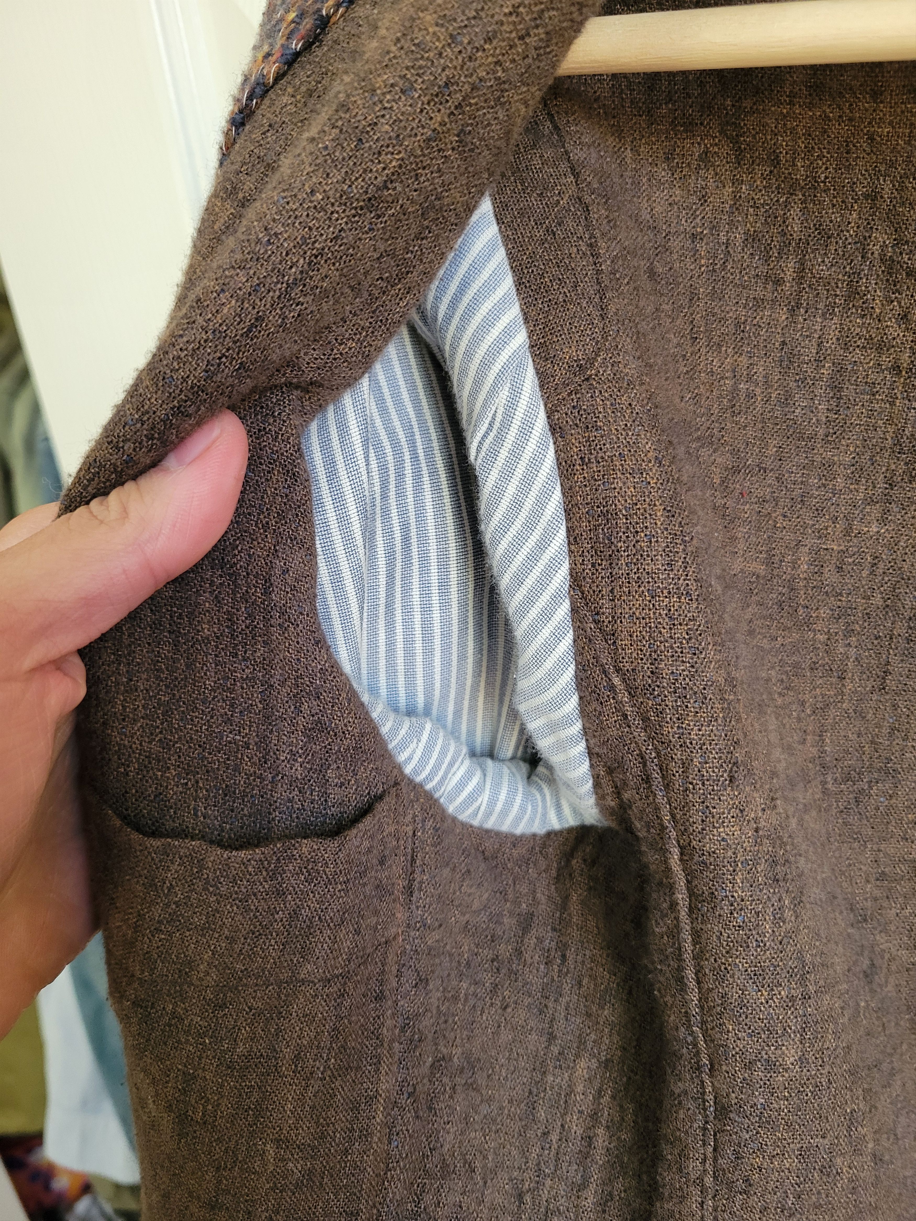 45R Indigo Kuba Tweed Blazer Jacket