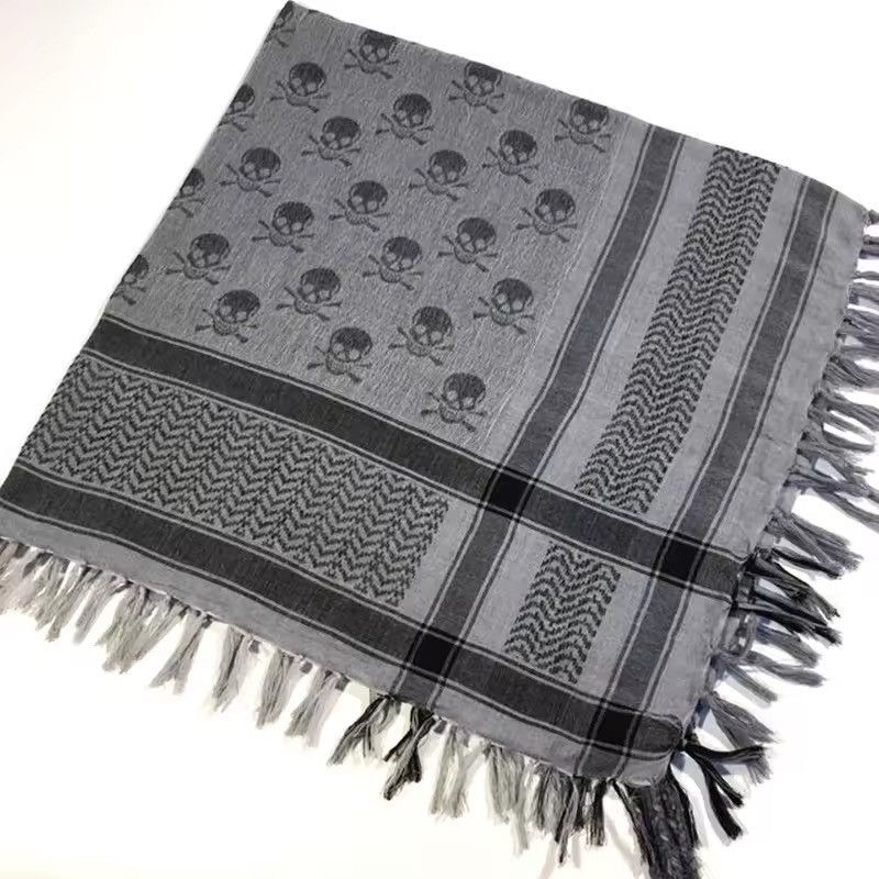 Japanese Brand Skull Pattern Shemagh Scarf Size ONE SIZE - 2 Thumbnail