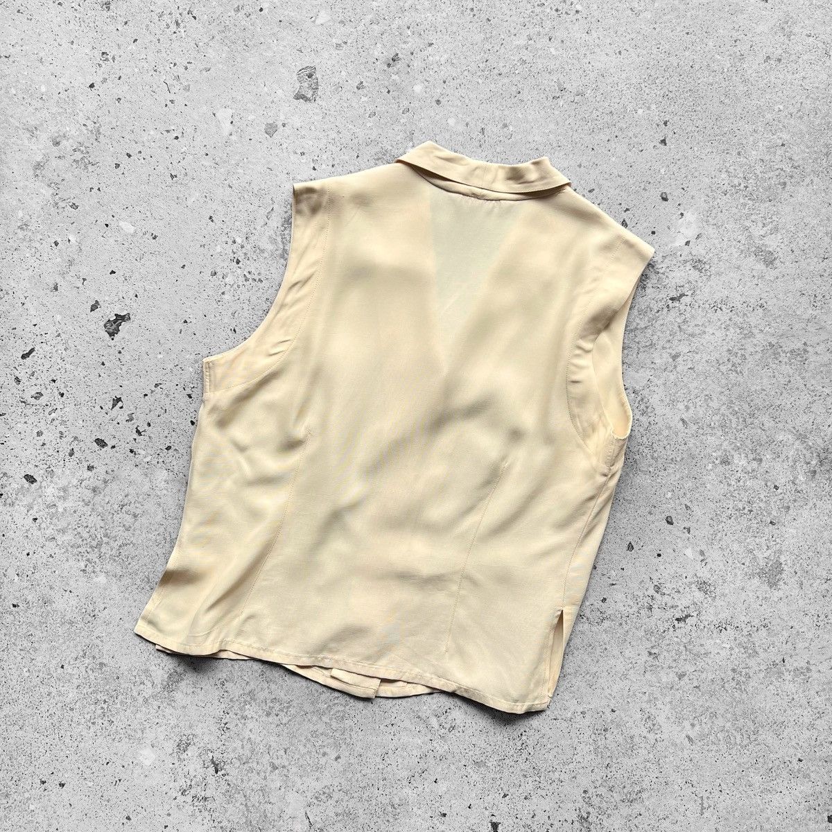 Vintage Alain Manoukian Vintage France Beige Button Blouse Top Size M / US 6-8 / IT 42-44 - 5 Thumbnail
