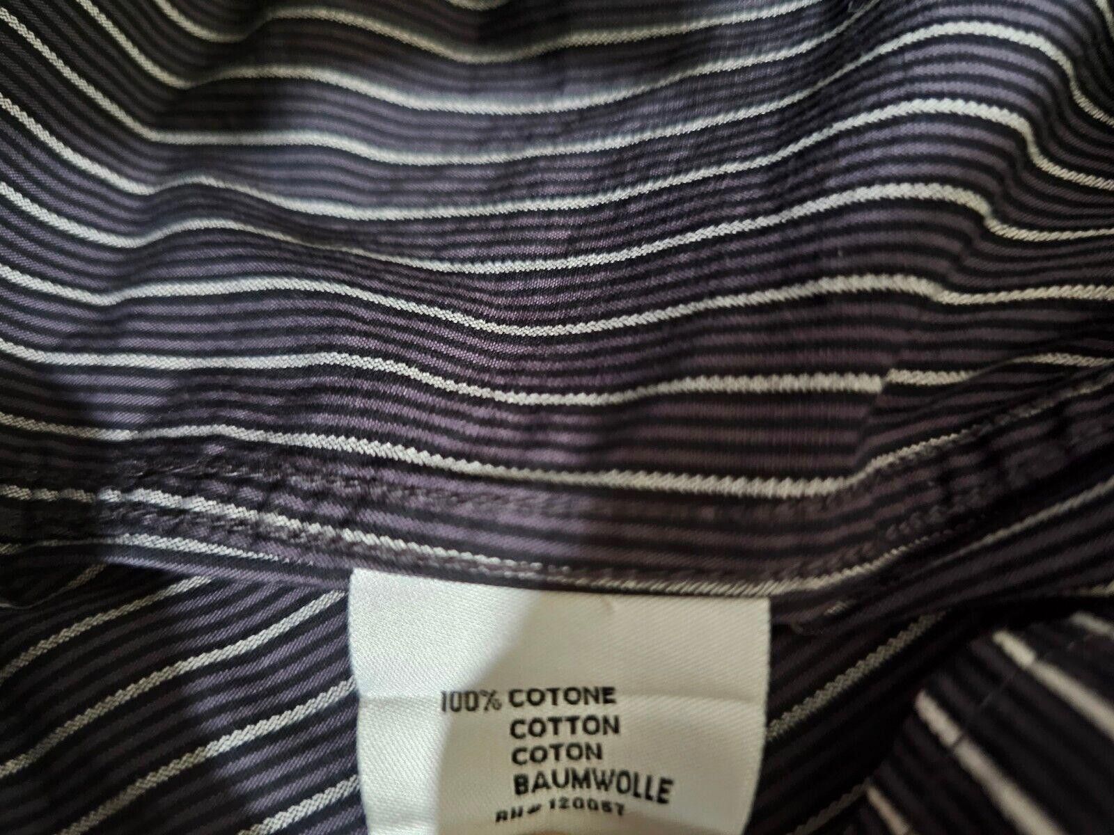 Other Brio Milano Contemporary 2XL 18.5/19 black stripe button-up Size US XXL / EU 58 / 5 - 8 Thumbnail