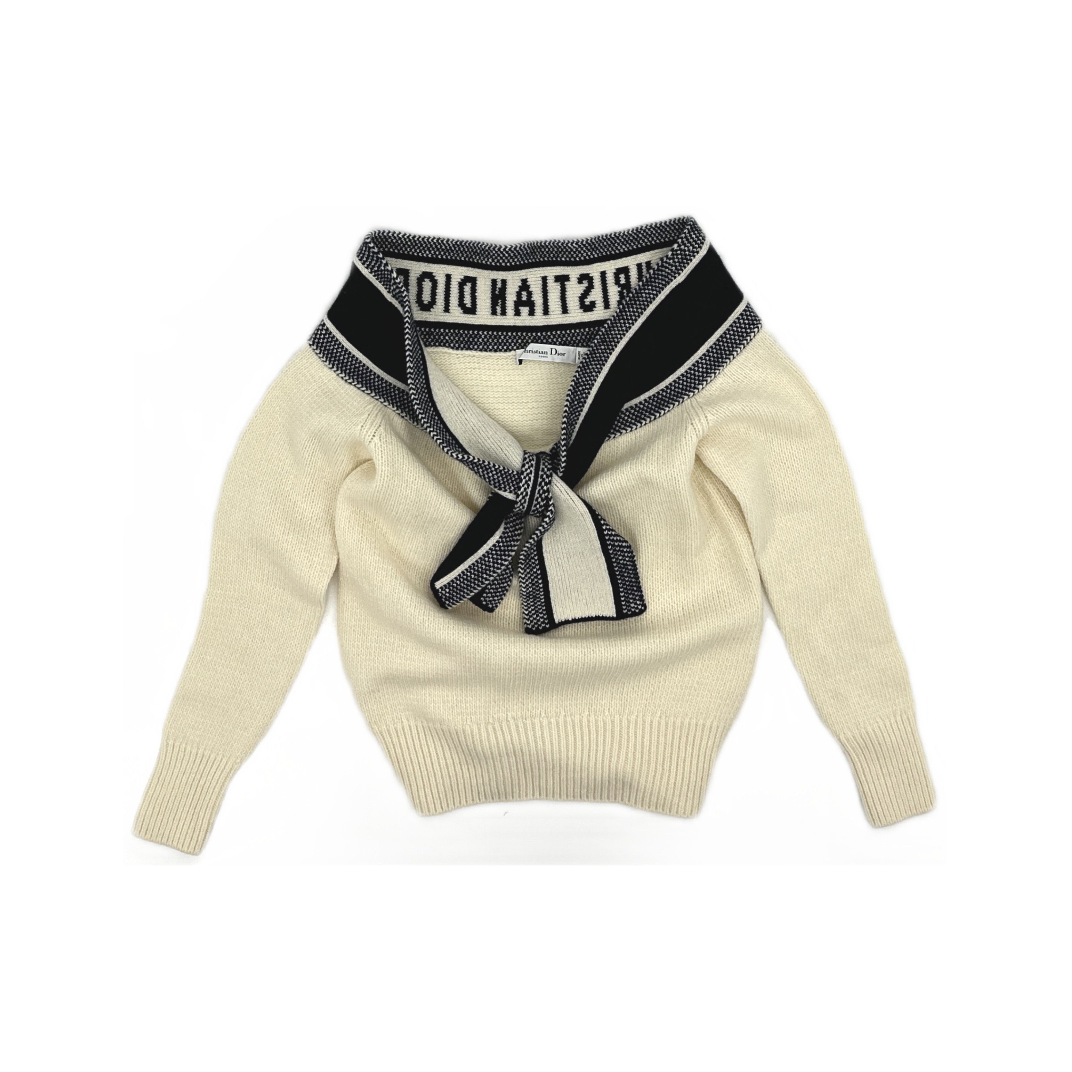 Dior Dior Logo Sailor Collar Cashmere Sweater 36 Size XS / US 0-2 / IT 36-38 - 1 Thumbnail