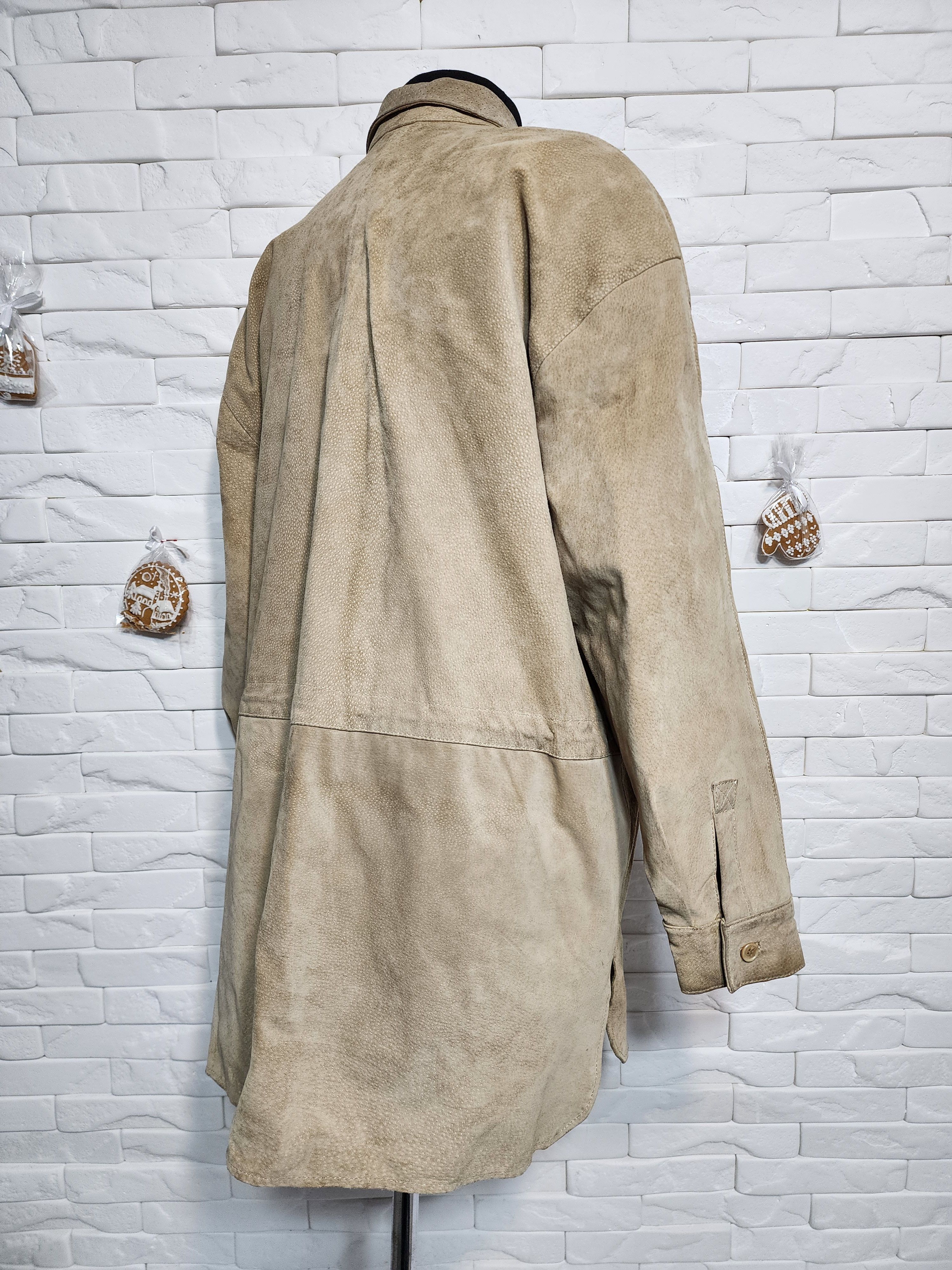 Genuine Leather Brown Suede Leather Jacket: Classic Design Size XXL / US 16-18 / IT 52-54 - 5 Thumbnail