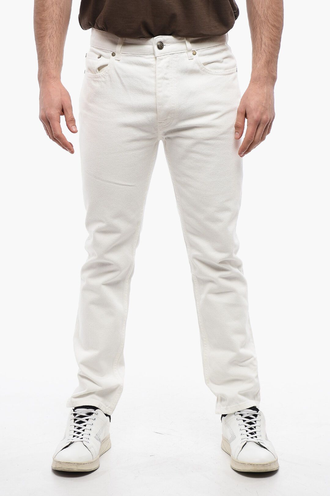 og1mm0825 5-Pocketed Slim Fit Denim in White