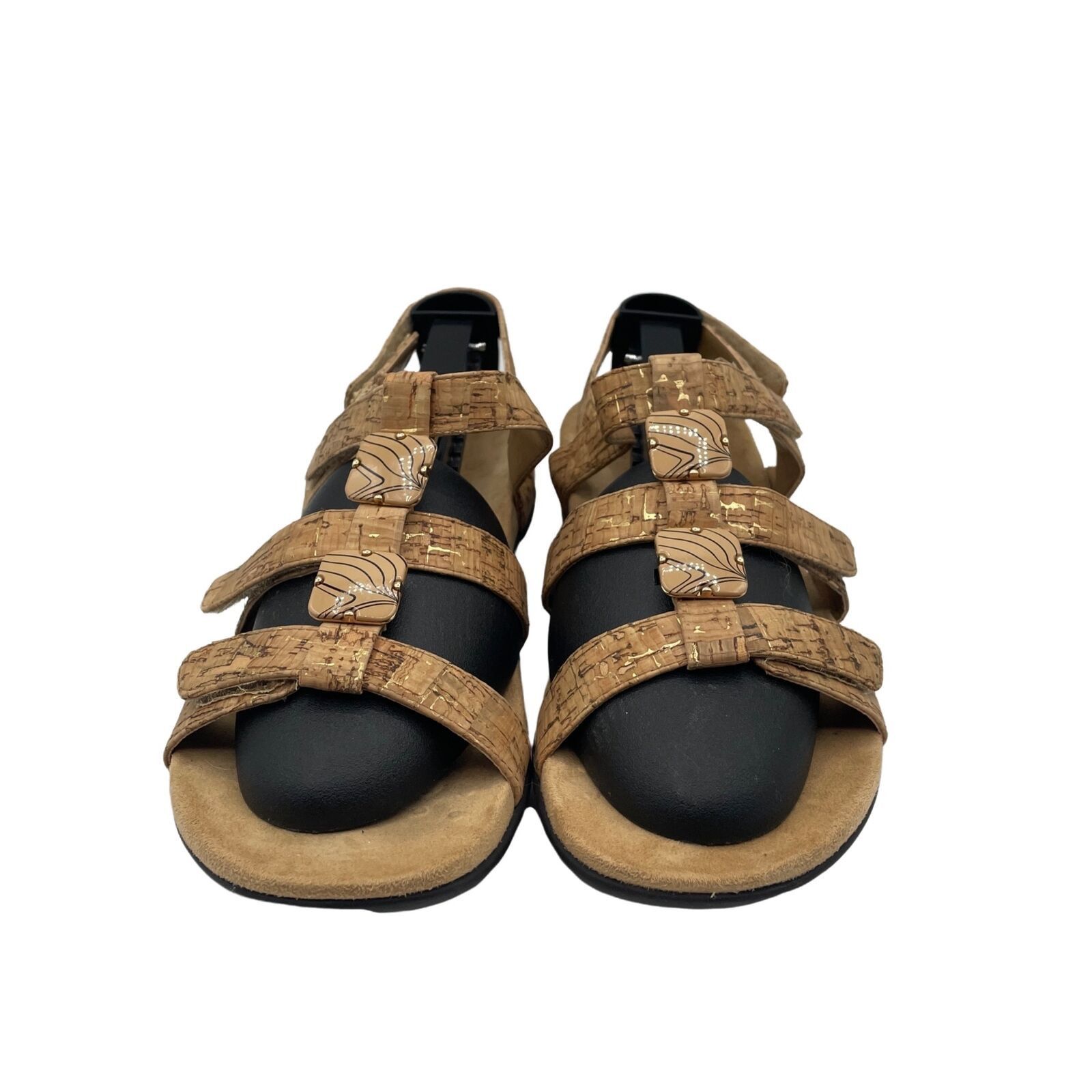 Vionic Vionic Amber 44 Sandals Orthaheel Ankle Strap Gold Cork 7 Size US 7 / IT 37 - 2 Thumbnail