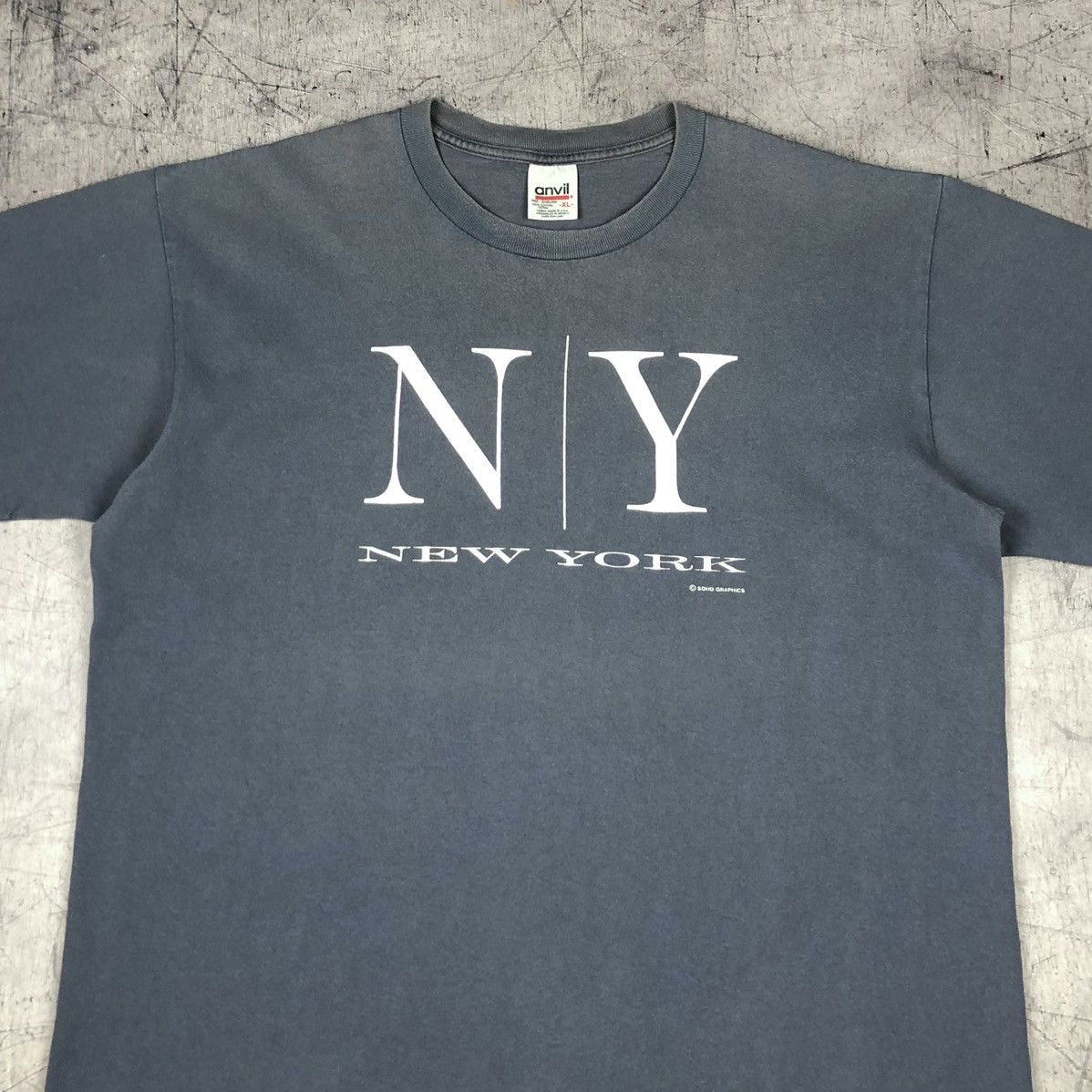 Vintage Vintage 90s New York Single Stitch Soho Anvil Tee y2k og g59 Size US XL / EU 56 / 4 - 7 Thumbnail