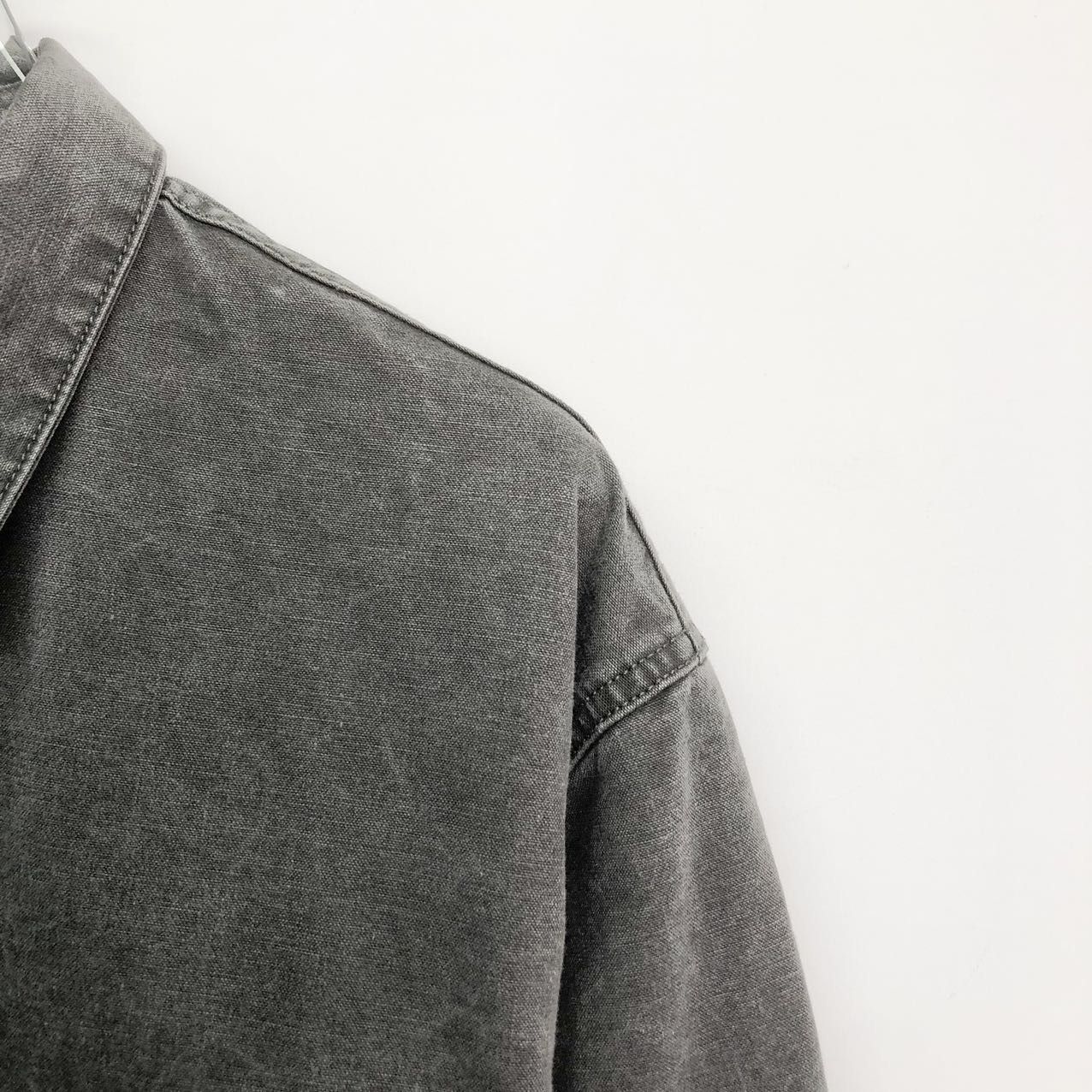 Dior Dior, Solid Color Logo Patch Long Sleeve Shirt K26WX Size M / US 6-8 / IT 42-44 - 3 Thumbnail