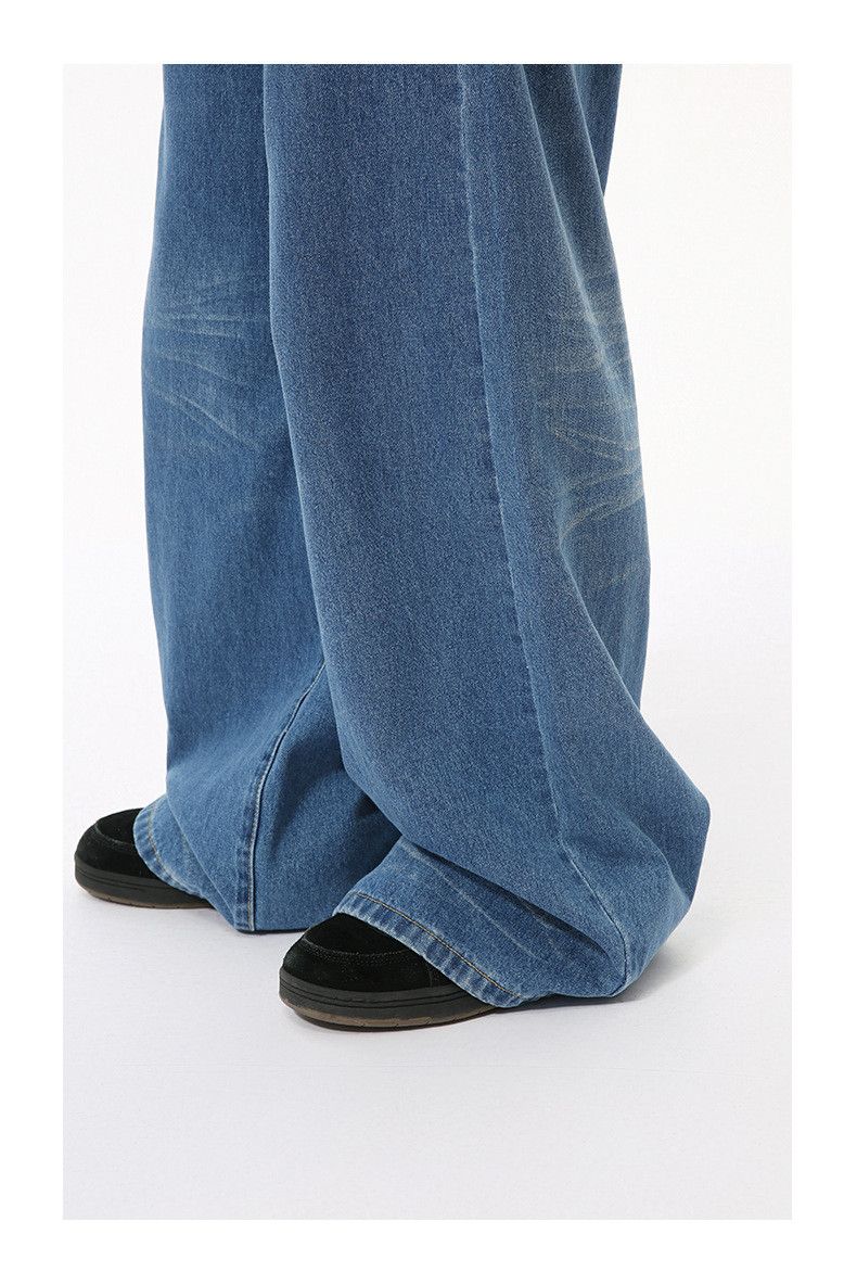 Japanese Brand × Jean Washed vintage pocket design drape straight jeans Size US 32 / EU 48 - 6 Thumbnail