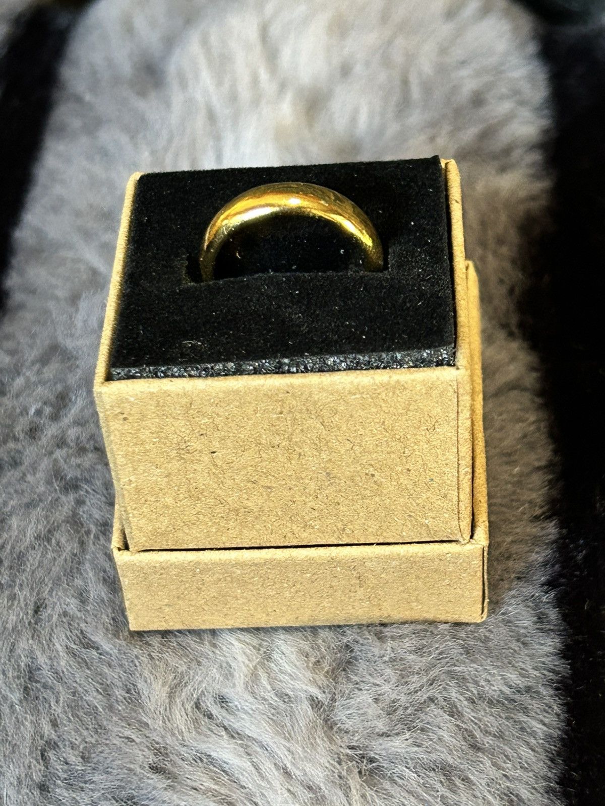 Jewelry Shiny 18kt gold plated 4mm stainless steel comfort ring 6 Size ONE SIZE - 2 Thumbnail
