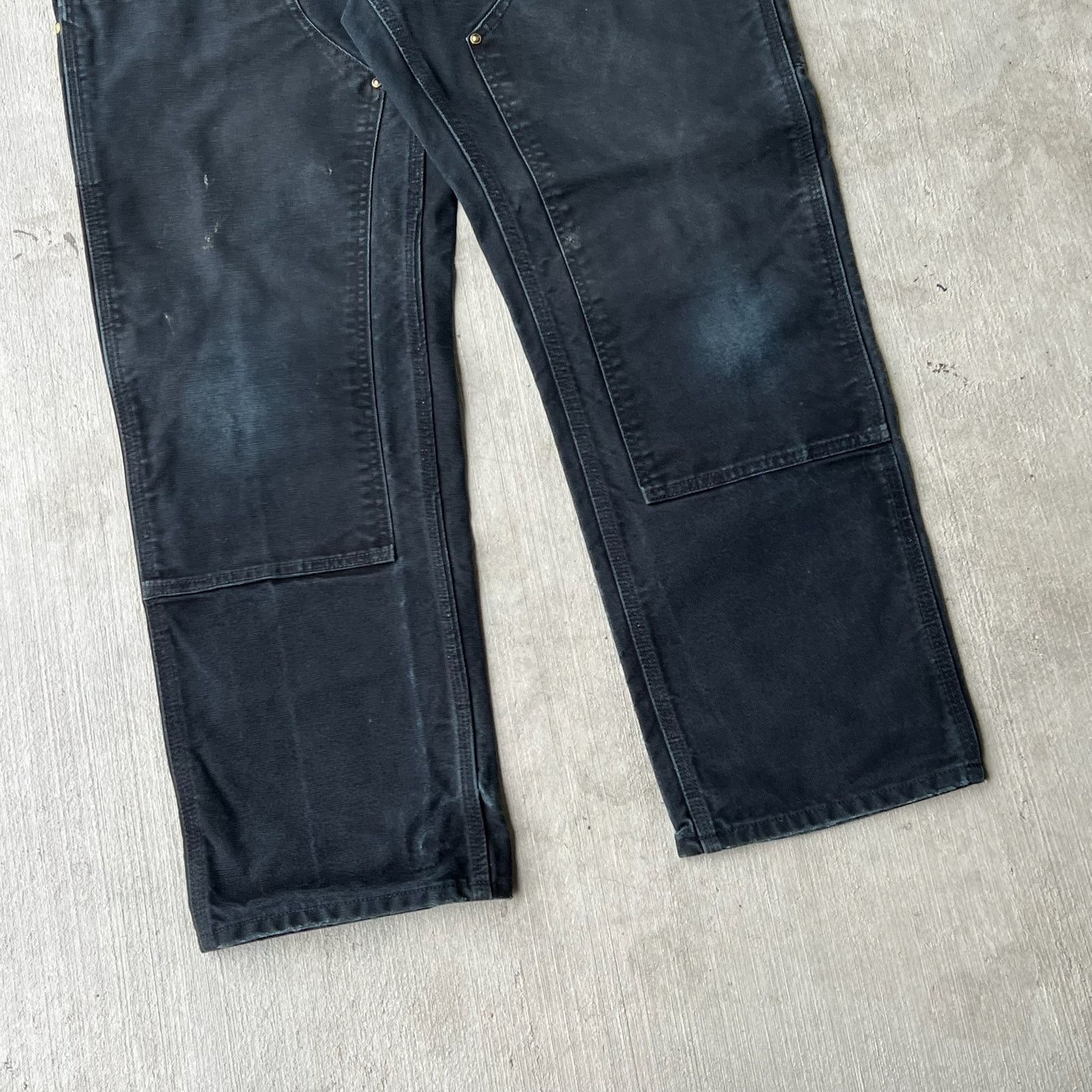 Carhartt × Vintage Carhartt faded black double knee work wear carpenter pants Size US 32 / EU 48 - 3 Thumbnail