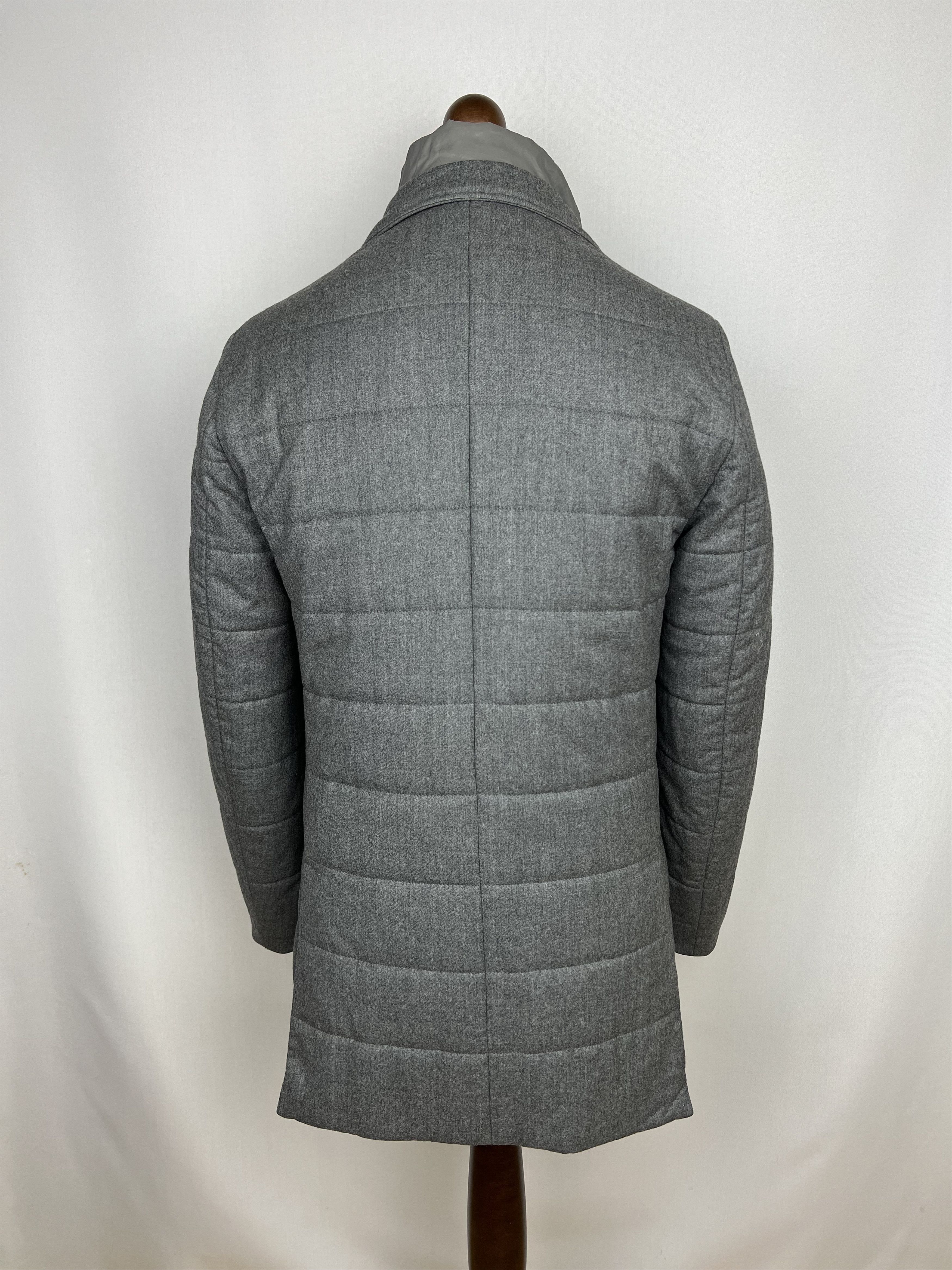 Boggi Vitale Barberis Wool Single-Breasted Insulated Coat Size US M / EU 48-50 / 2 - 2 Thumbnail