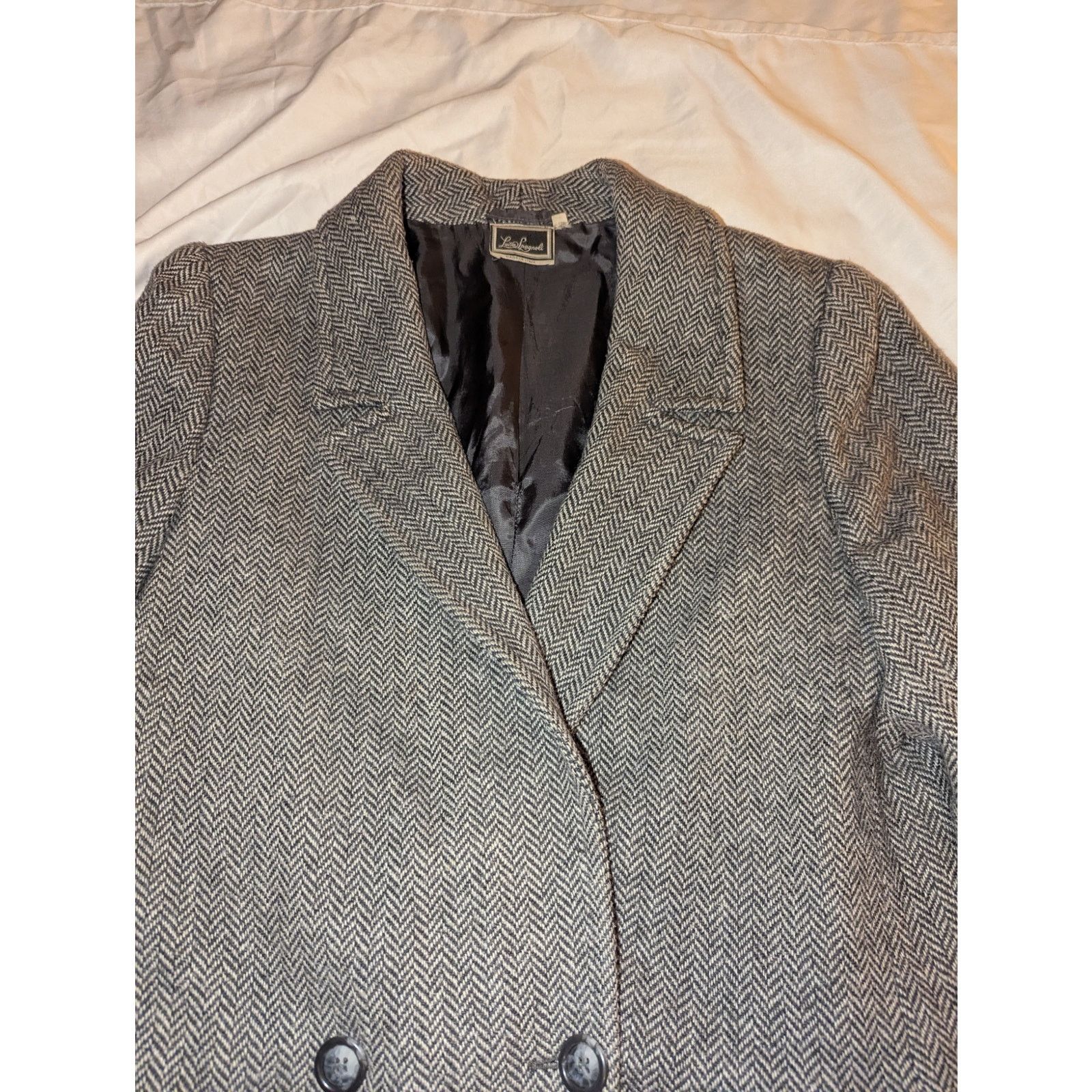 Luisa Cerano Vintage Luisa Spagnoli Herringbone Jacket Large Italy Size L / US 10 / IT 46 - 2 Thumbnail
