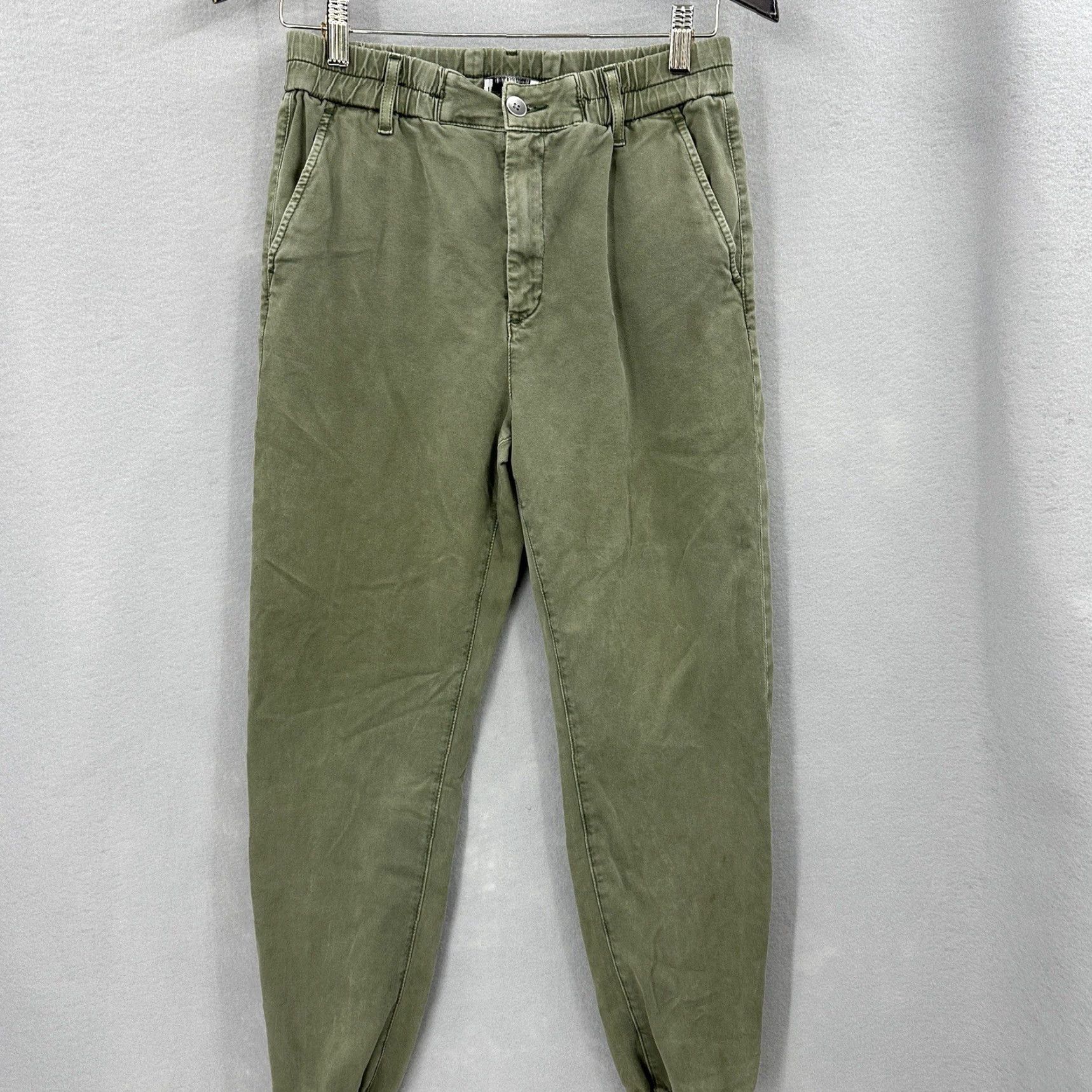 Vintage AG Adriano Goldschmied Pants Mens 26R Twill Jogger Trouser Green Army Casual Shirt? Size US 26 / EU 42 - 4 Thumbnail