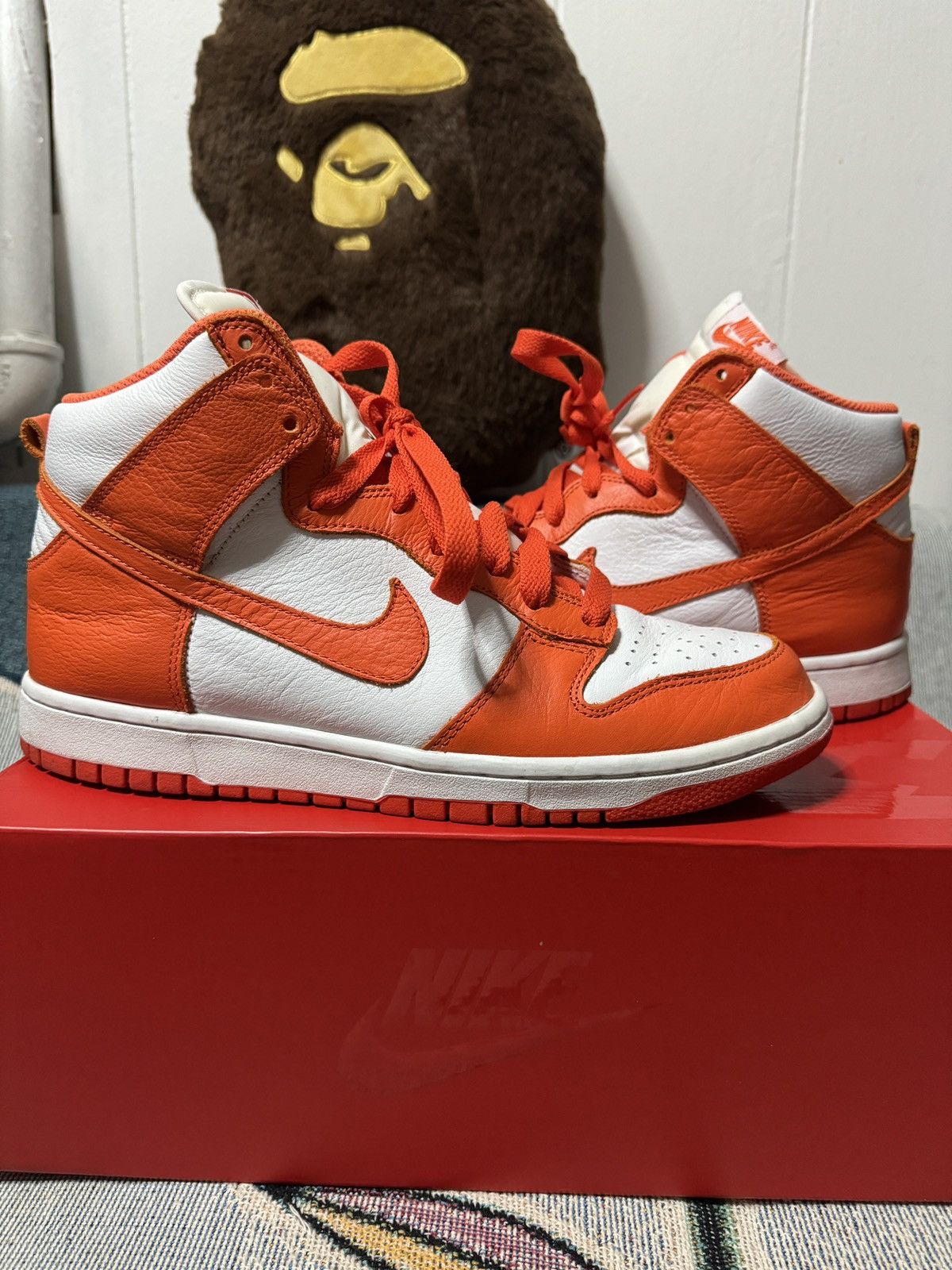 image of Nike Dunk High Retro Qs - Syracuse 2016 Shoes in Orange, Men's (Size 9.5)