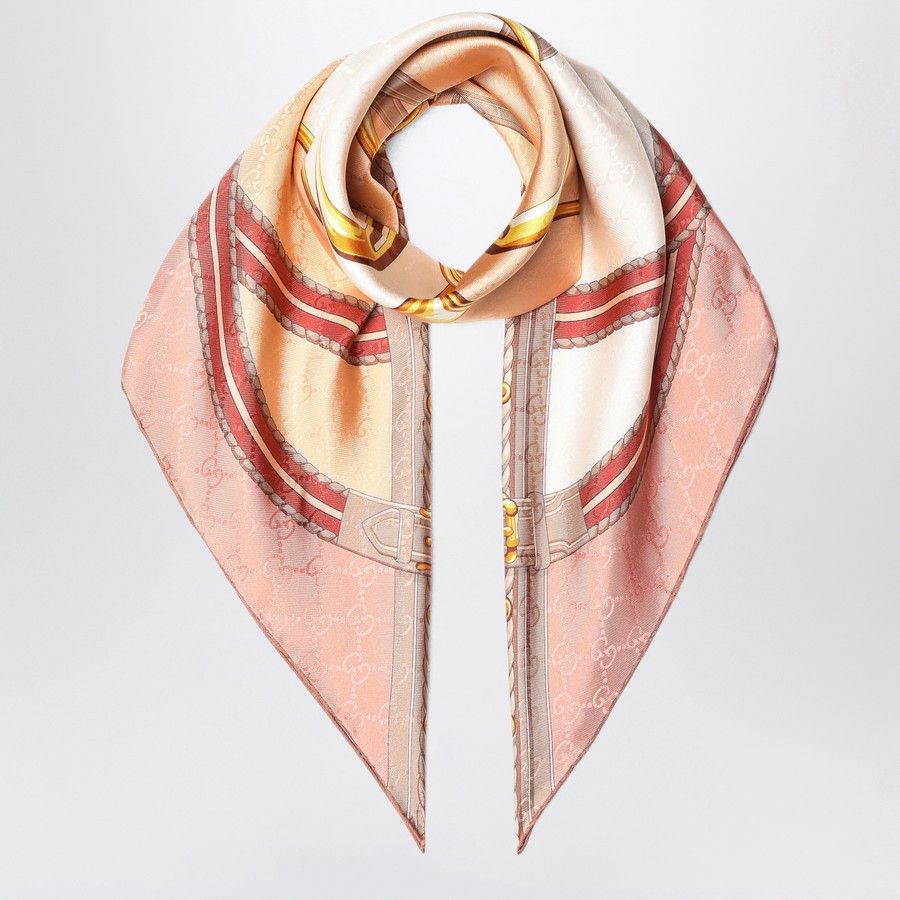 Gucci o1d2blof0824 Size: OS / Scarf With Silk Clamp Print Size ONE SIZE - 1 Thumbnail