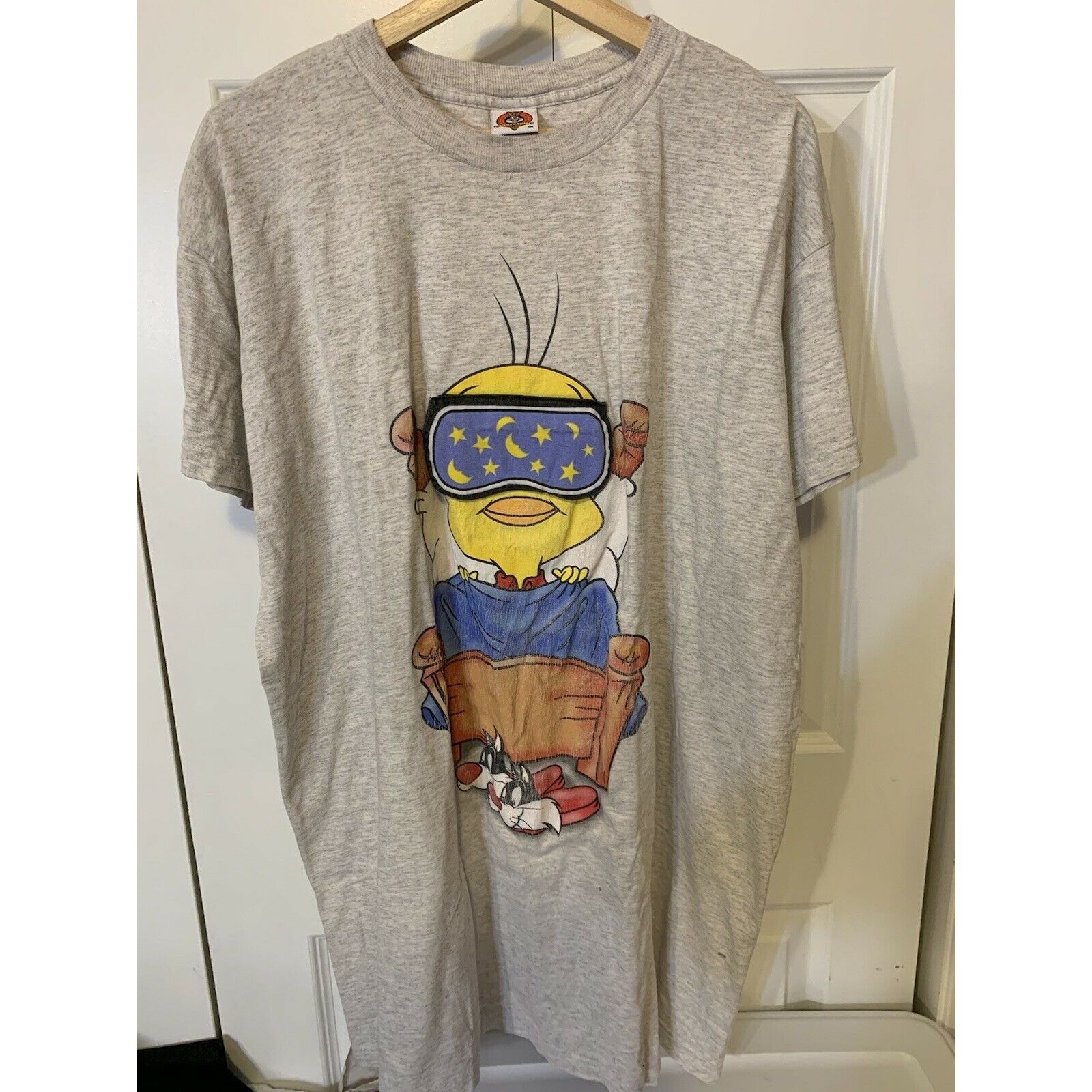 Vintage Vtg Tweety Bird T ShIrt Wights Out 1999 Looney Tunes Warner Size US XL / EU 56 / 4 - 9 Thumbnail