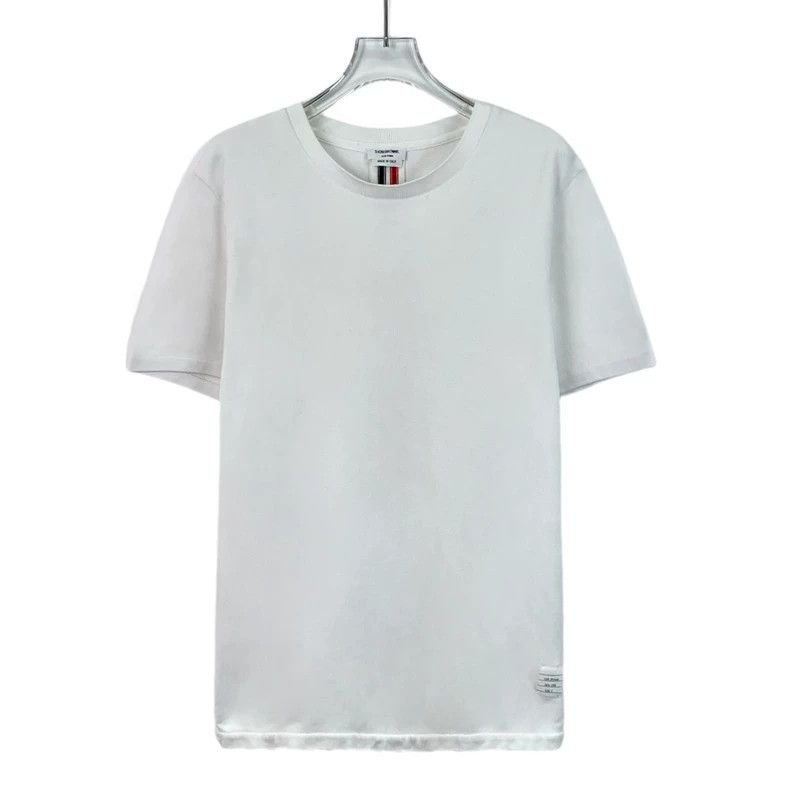 Thom Browne Thom Browne White Striped Cotton T-Shirt - dmc Size US M / EU 48-50 / 2 - 1 Thumbnail