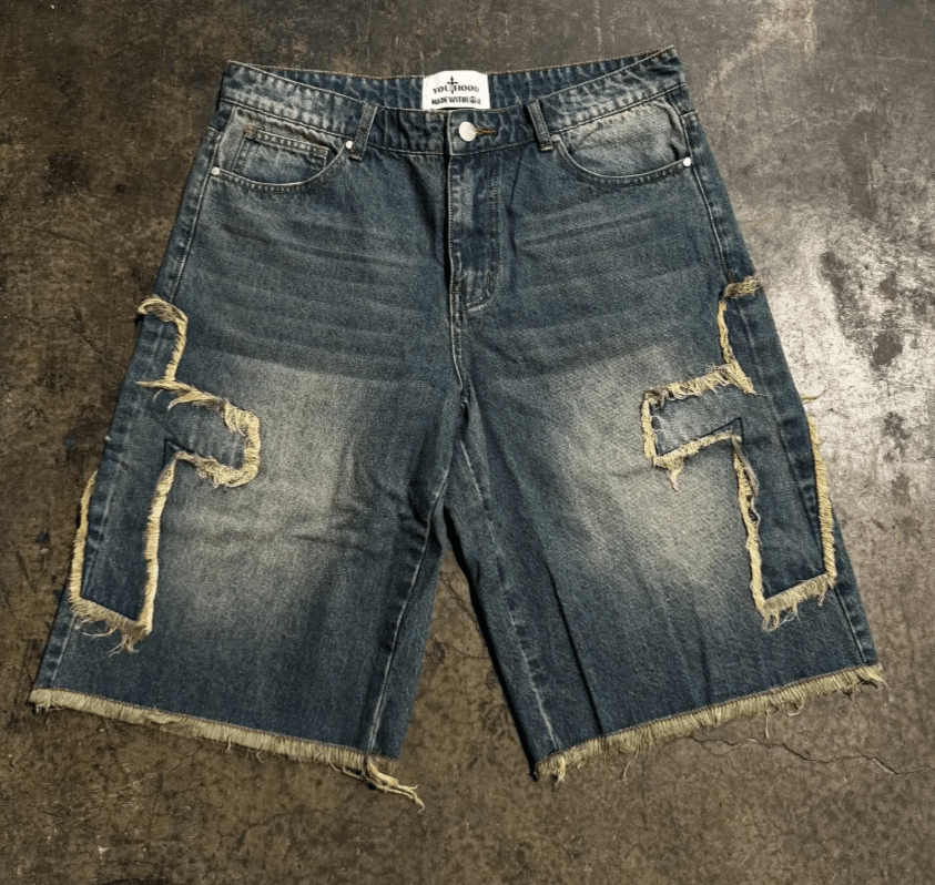 Japanese Brand quality baggy denim shorts Size US 30 / EU 46 - 1 Thumbnail