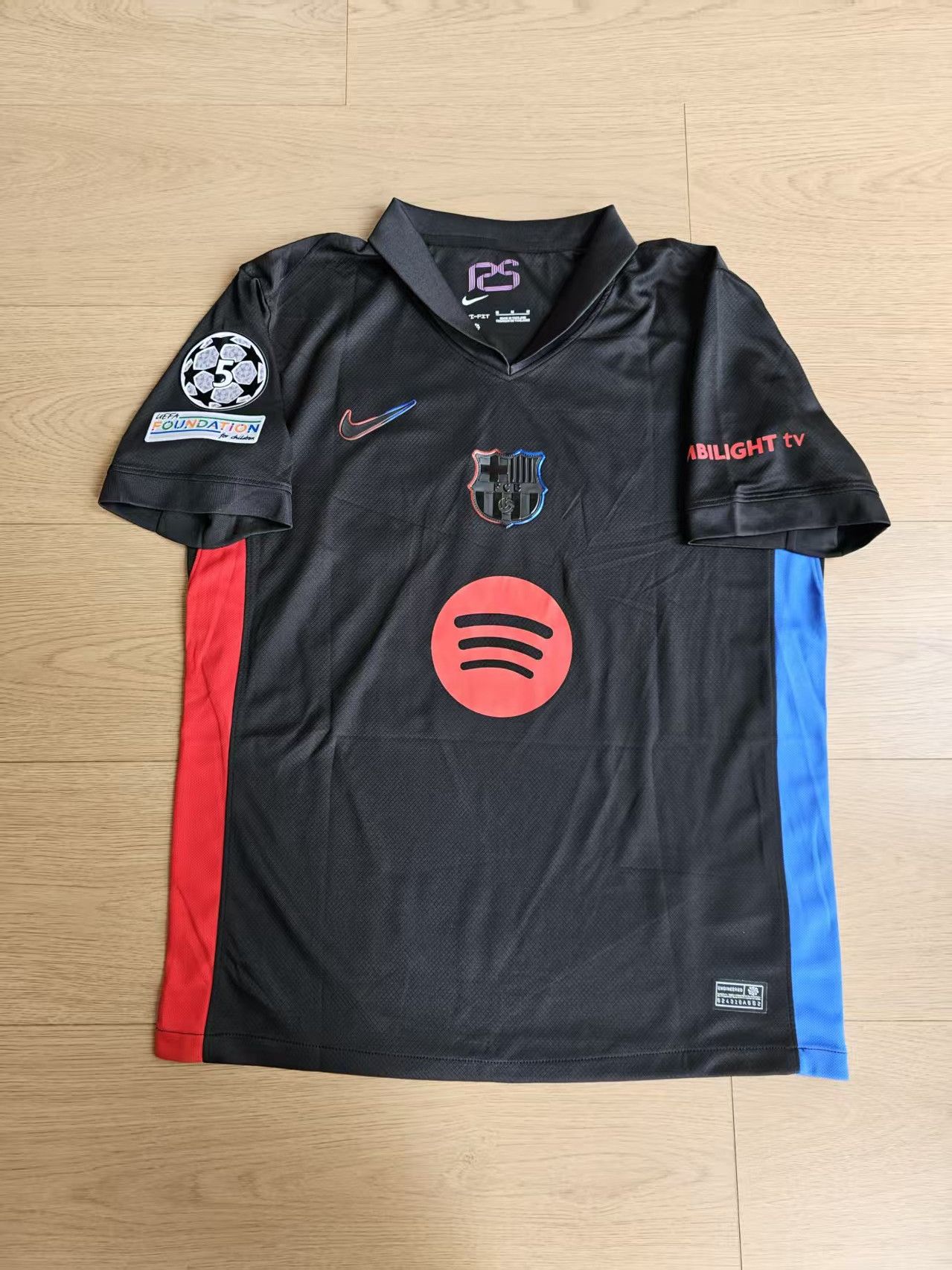 Other 2025 UEFA Champions Barcelona #19 Lamine Yamal Jersey Away Size US M / EU 48-50 / 2 - 2 Thumbnail
