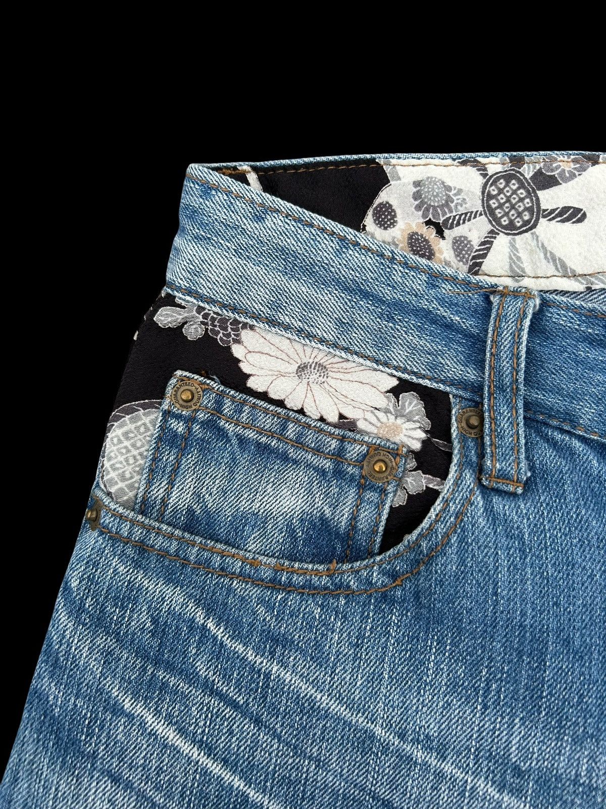 Kapital Karakuri Tamashii embroidery Inspired Japanese Denim Jeans Size US 30 / EU 46 - 2 Thumbnail
