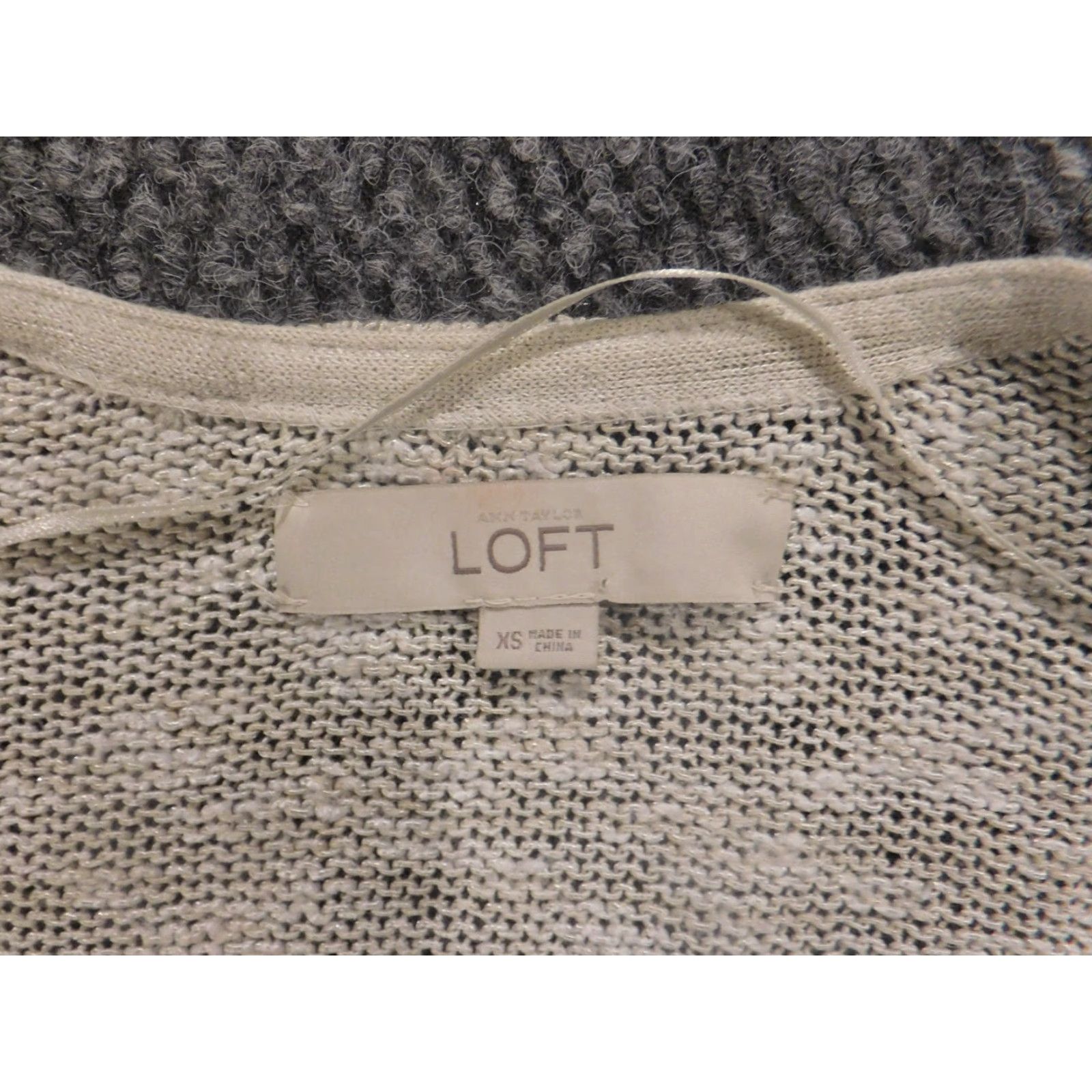 Loft Loft Beige Cardigan Knit Crew Neck Long Sleeve XS Regular Women Vintage? No Size XS / US 0-2 / IT 36-38 - 5 Thumbnail