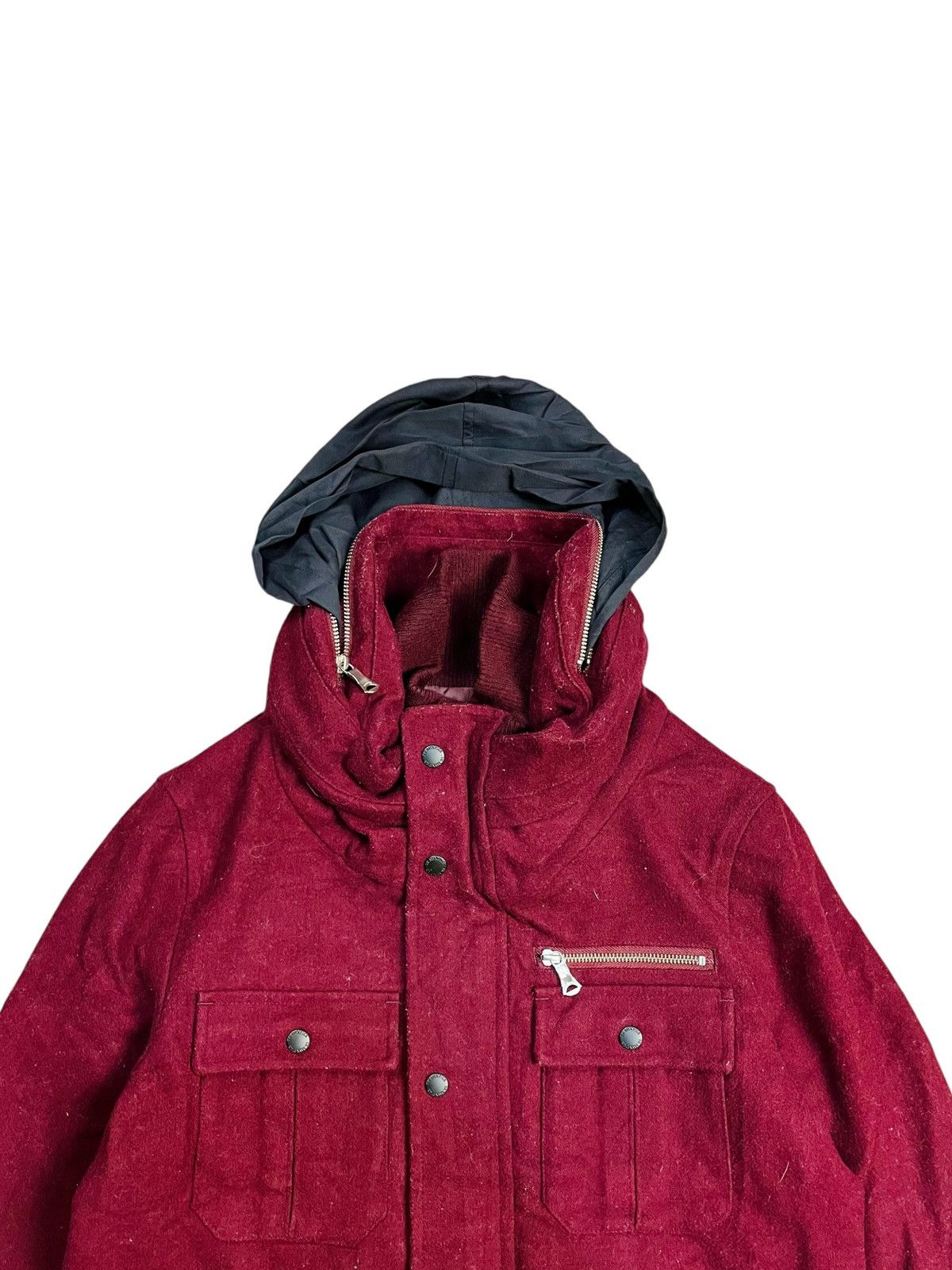 Takeo Kikuchi 2000s Takeo Kikuchi - Red Blood Wool Bono Cargo Jacket Size US L / EU 52-54 / 3 - 5 Thumbnail