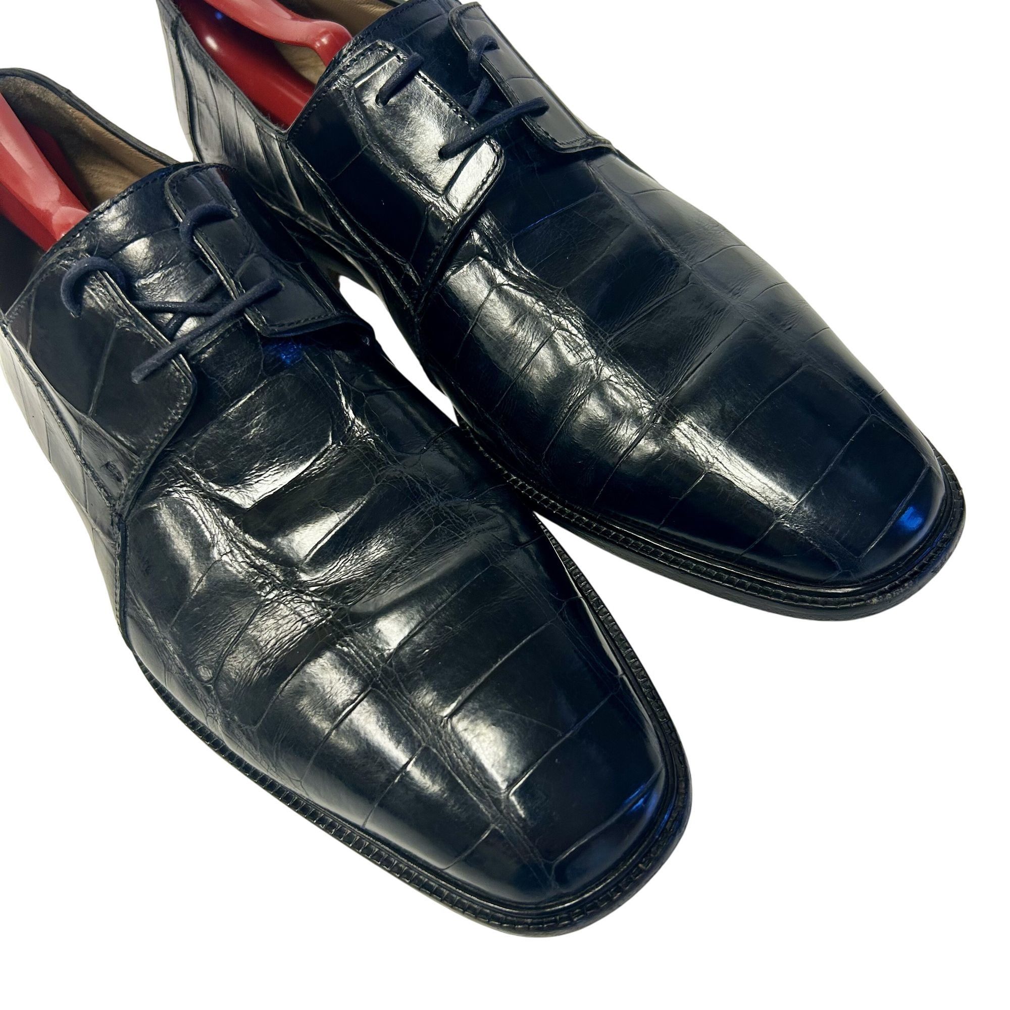 Designer Luxor Italy Men's Genuine ALLIGATOR Skin DRESS Shoe Plain To Size US 11 / EU 44 - 3 Thumbnail