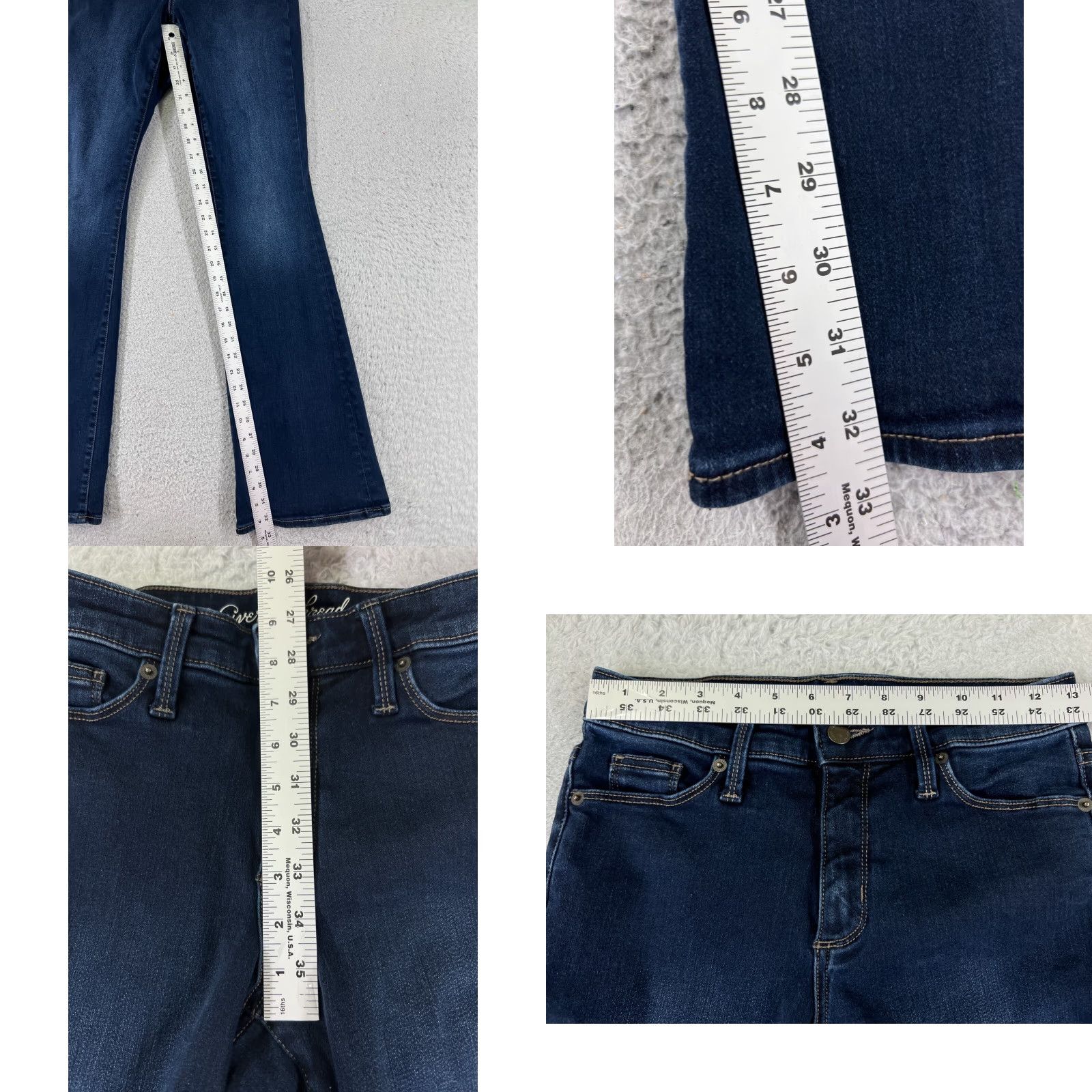 Vintage Universal Thread Jeans Women 2 Regular Blue Denim Flared Stretch Cotton Blend Dark Wash Womens Size 26" / US 2 / IT 38 - 8 Thumbnail