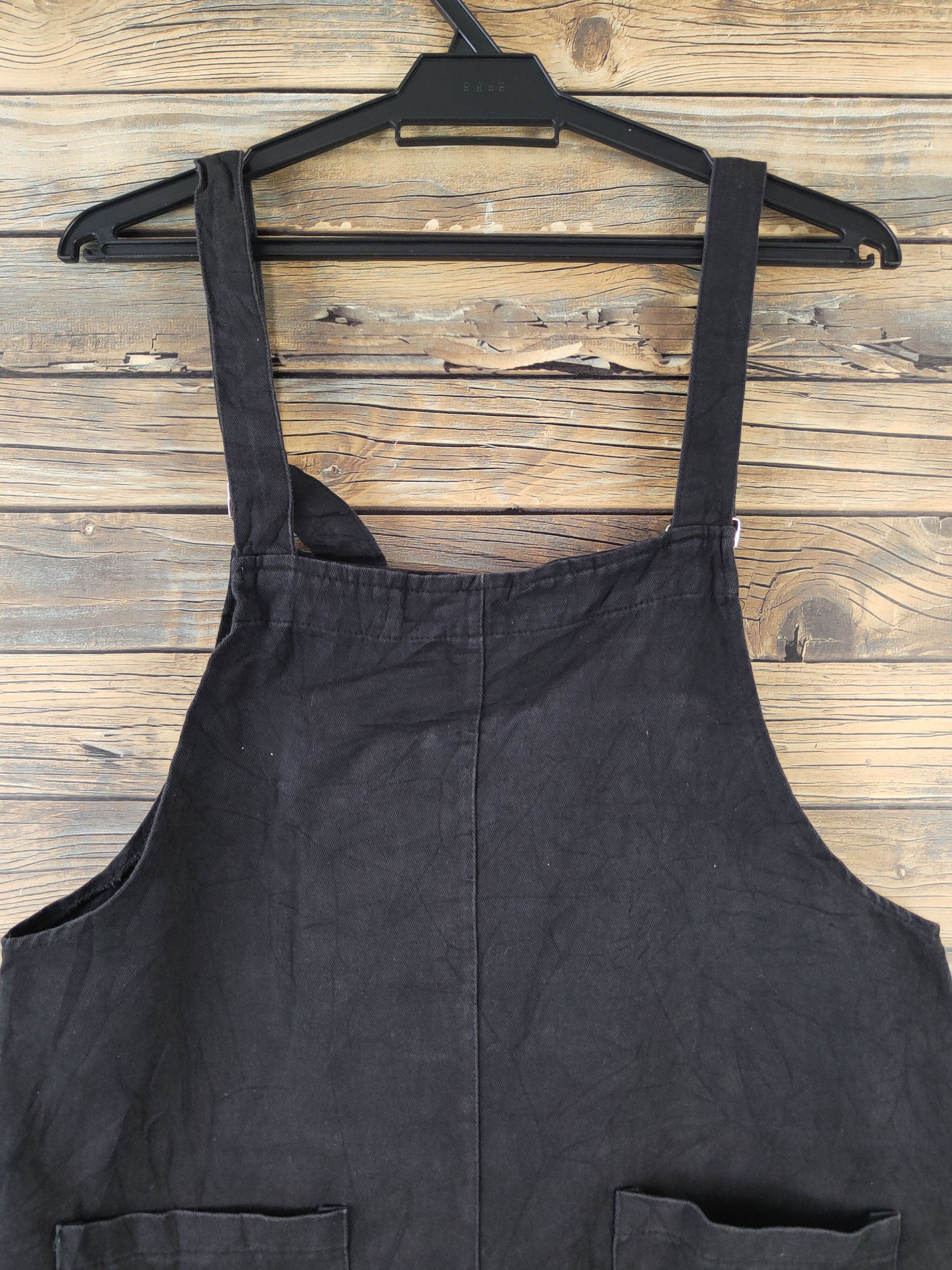 Japanese Brand × Vintage Avant Garde Fashion by Yi-Man Black Shortall Jumpsuits Size 39" - 9 Thumbnail