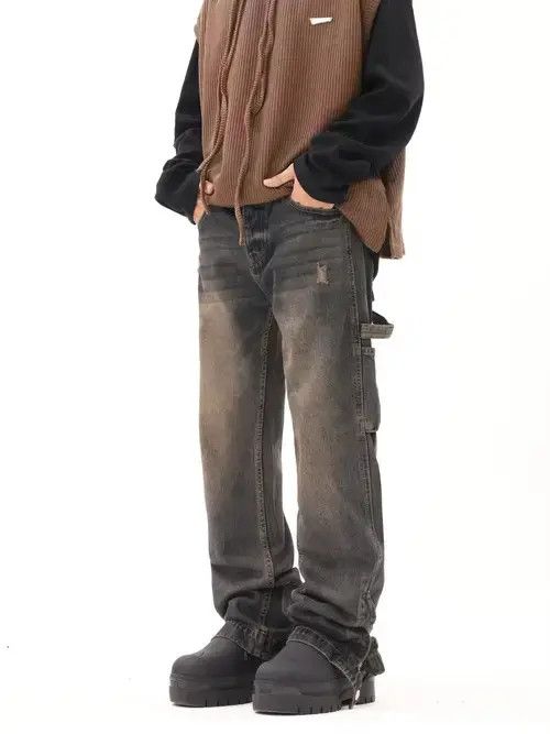 Designer × Japanese Brand × Vintage hiphop distressed faded carpenter pants Size US 32 / EU 48 - 2 Thumbnail