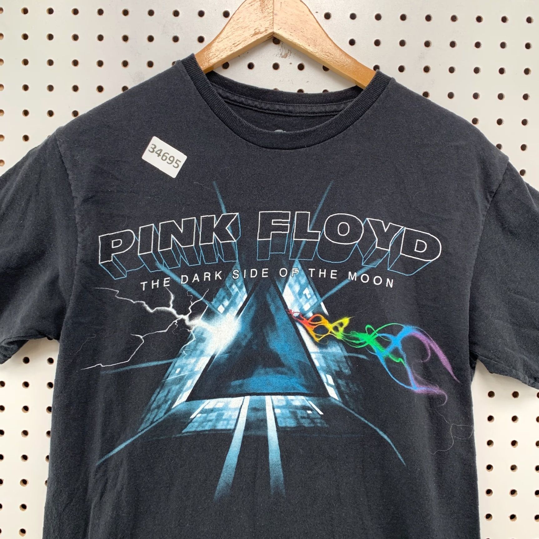 Liquid Blue Pink Floyd Darkside Of The Moon Shirt Mens Small Black Music Band Shirt Size US S / EU 44-46 / 1 - 4 Thumbnail