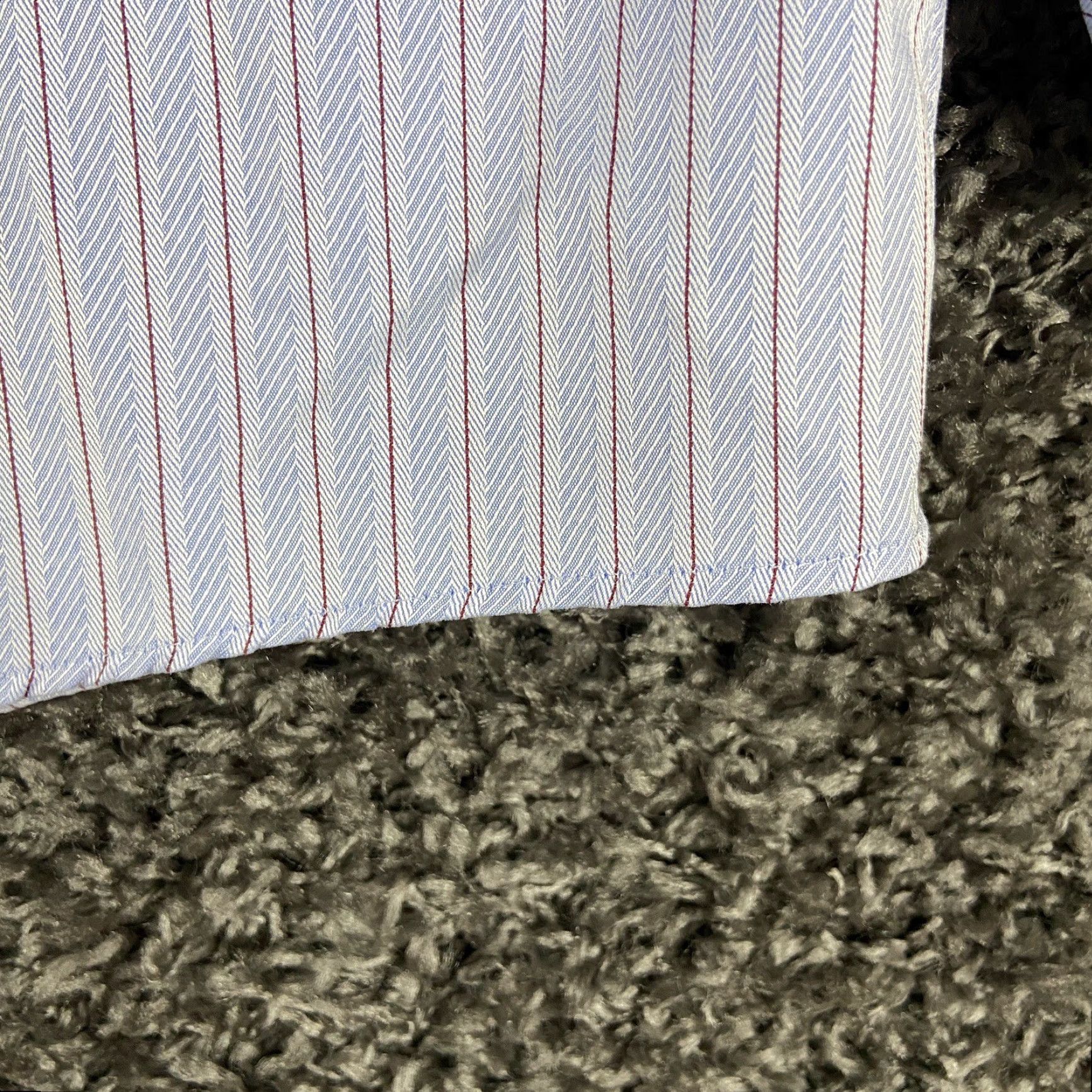 Tasso Elba TASO ELBA Blue Striped Dress Shirt Long Sleeve Men’s XL 17.5 34/35 Size 46R - 2 Thumbnail