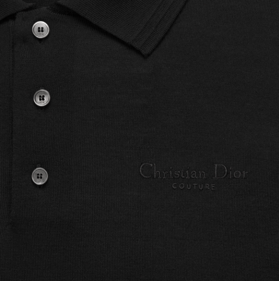 Dior o1w1db11025 493M80 Dior Couture Polo Shirt in Black Size US L / EU 52-54 / 3 - 3 Thumbnail