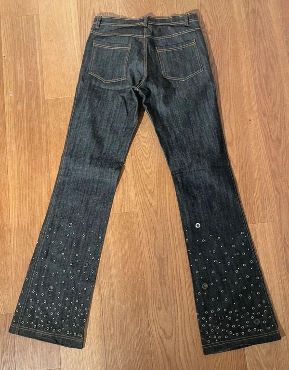 Vintage Flared low jeans with studs bootcut jeans Primo Piano Size 28" / US 6 / IT 42 - 4 Thumbnail