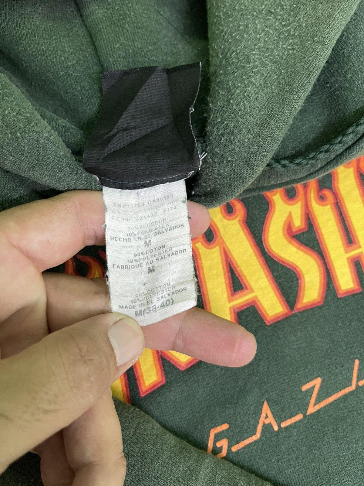 Thrasher Vintage 2000's Thrasher Megazine Flame Green Hoodie Size US M / EU 48-50 / 2 - 16 Thumbnail