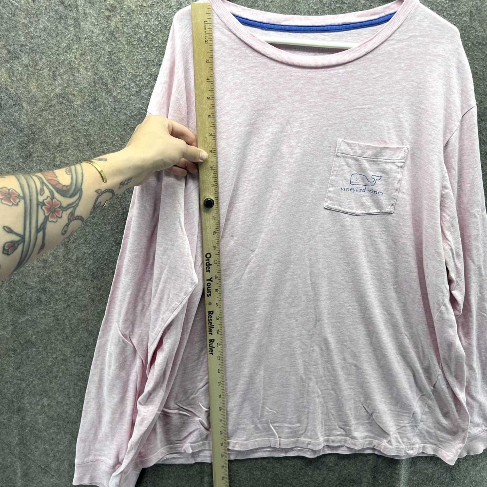 Vineyard Vines Vineyard Vines Shirt Mens 2XL Pink Long Sleeve Whale Pocket Graphic Tee Tagless Size US XXL / EU 58 / 5 - 4 Thumbnail