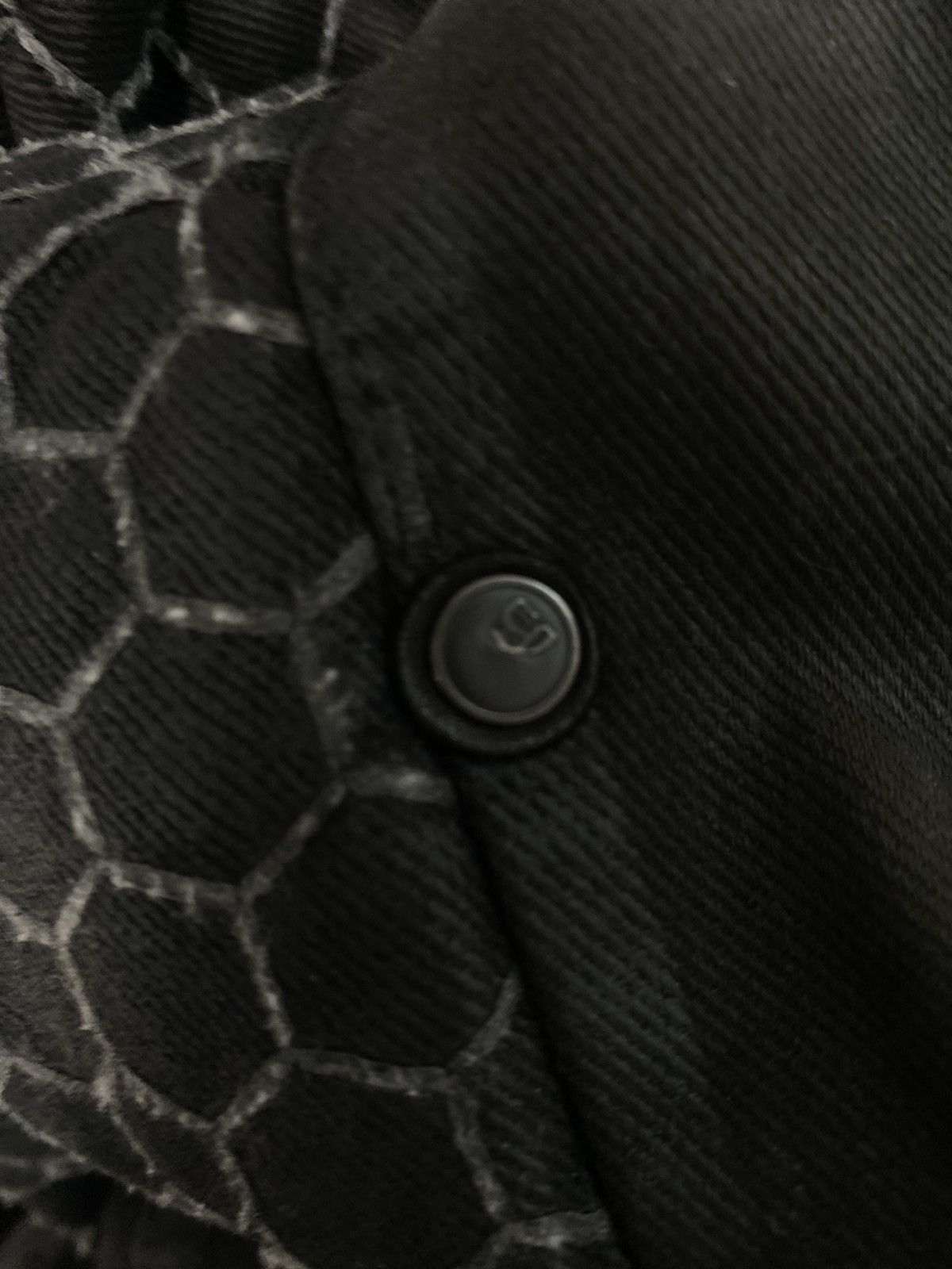 John Galliano John Galliano Honeycomb Hexagonal Pattern Black Denim Size US 31 - 7 Thumbnail