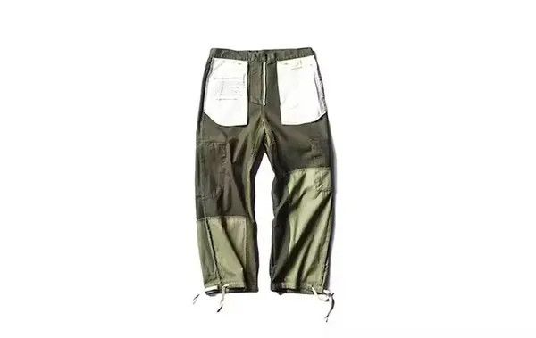 Other 2020S/S Simple Blue Japan Olive Patchwork Carrot Pants Size US 32 / EU 48 - 2 Thumbnail