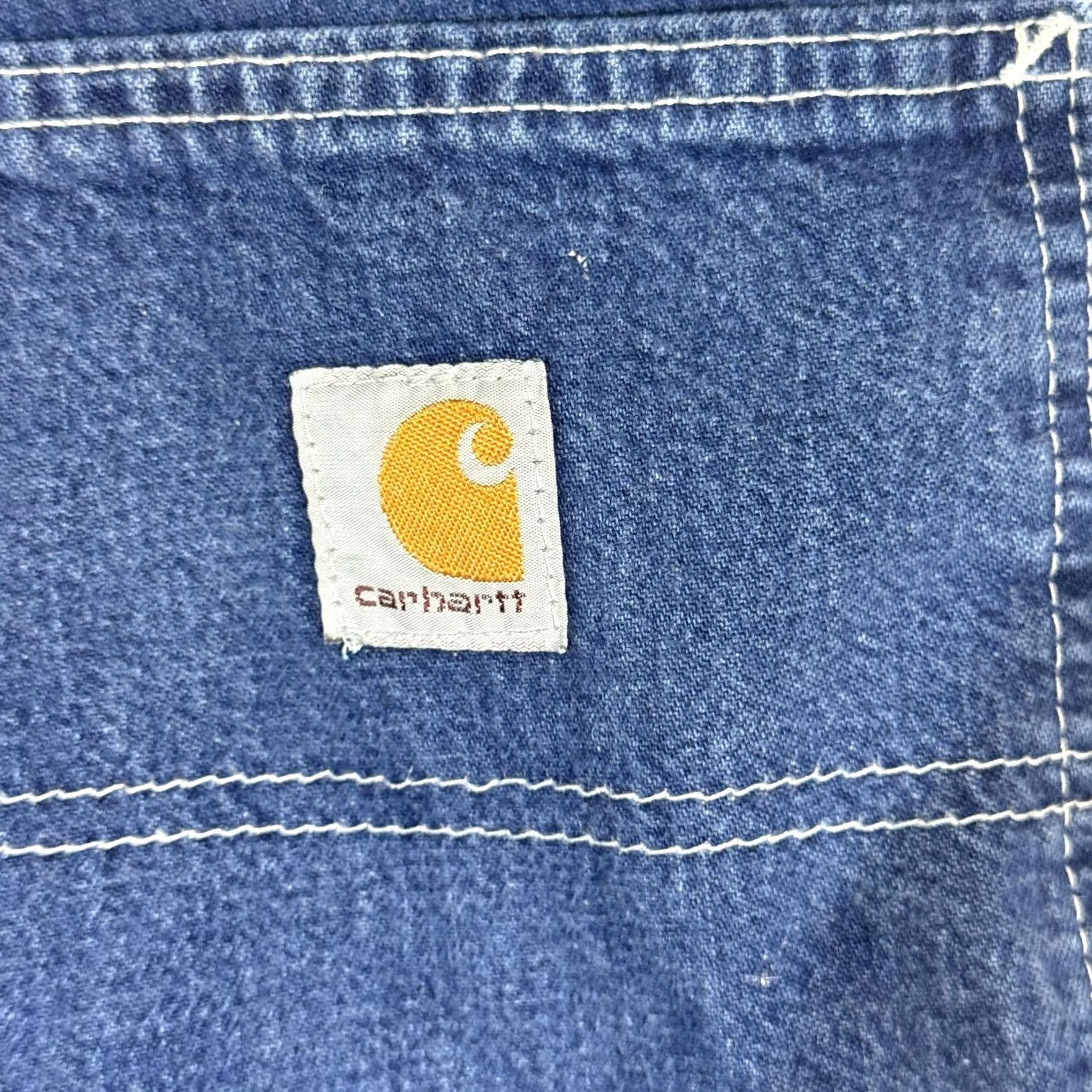 Carhartt VINTAGE N/A Carhartt Jeans Mens 40x32 Blue Dungaree Fit Carpenter Work Denim Utility Zip Fly Size US 40 / EU 56 - 3 Thumbnail