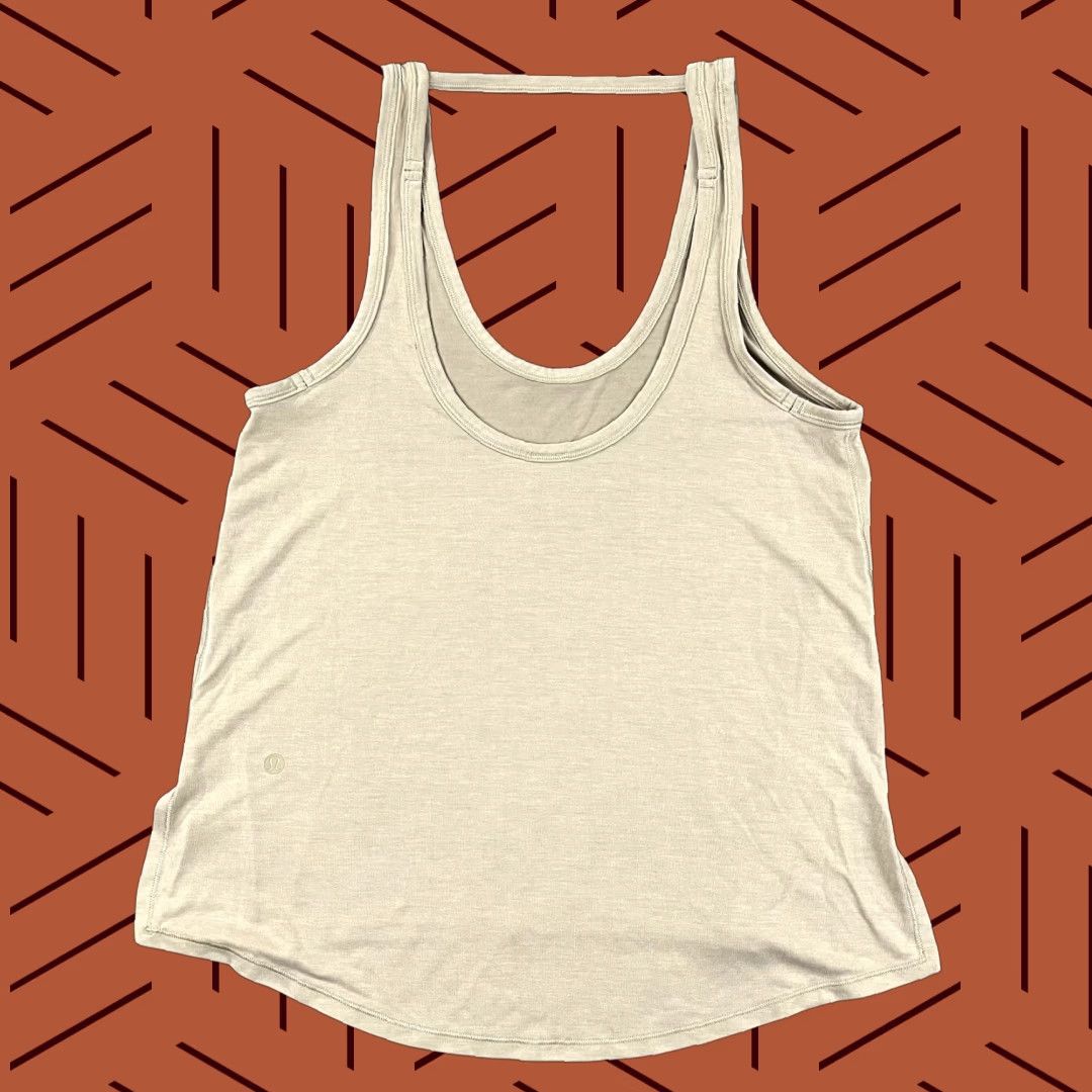 Lululemon LULULEMON Shirt Womens Tank Top Size 4 Trench Brown Yoga Gym Ease of it All Size S / US 4 / IT 40 - 1 Thumbnail