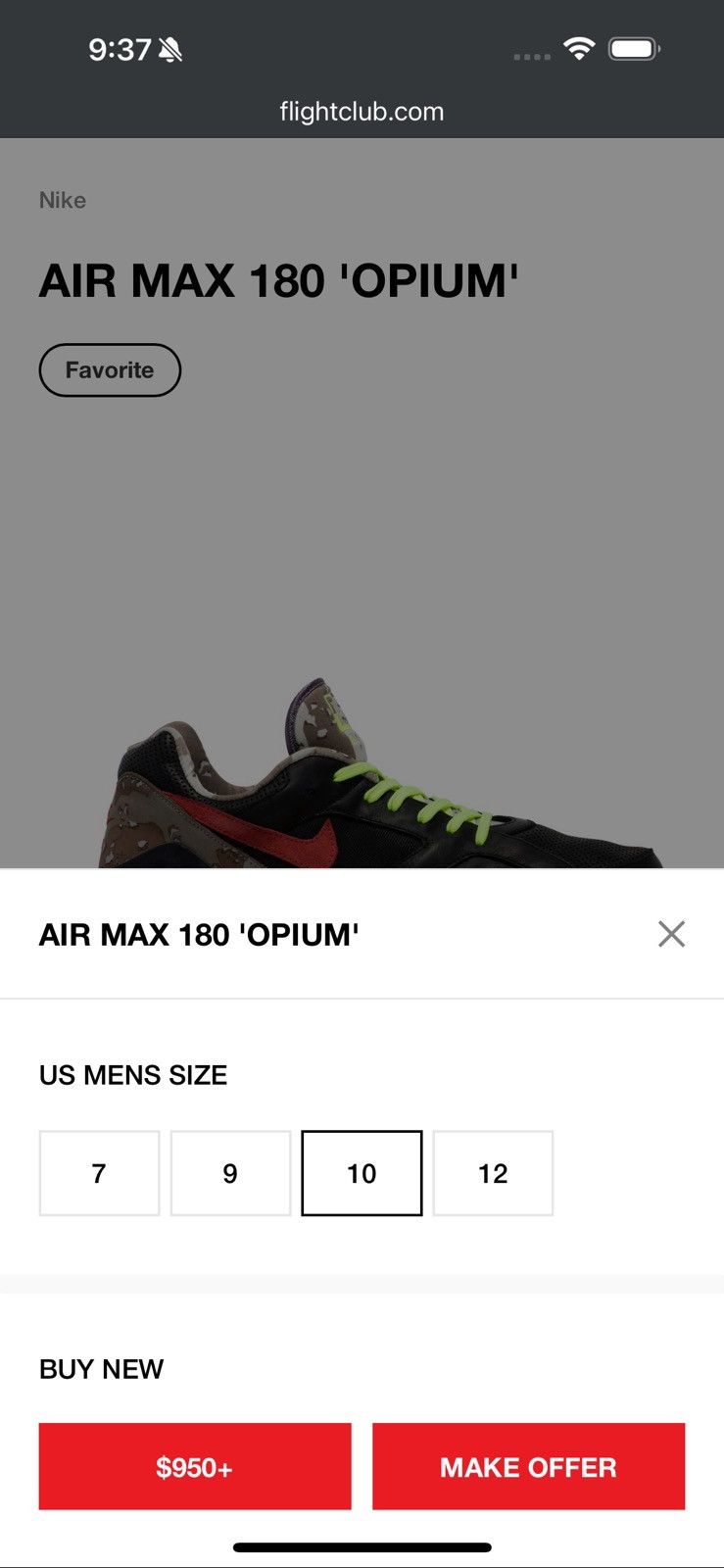 Nike SS05 “OPIUM” PARIS RARE AIR MAX 180 PRIORITY TIER 0 CO JP Size US 10 / EU 43 - 4 Thumbnail