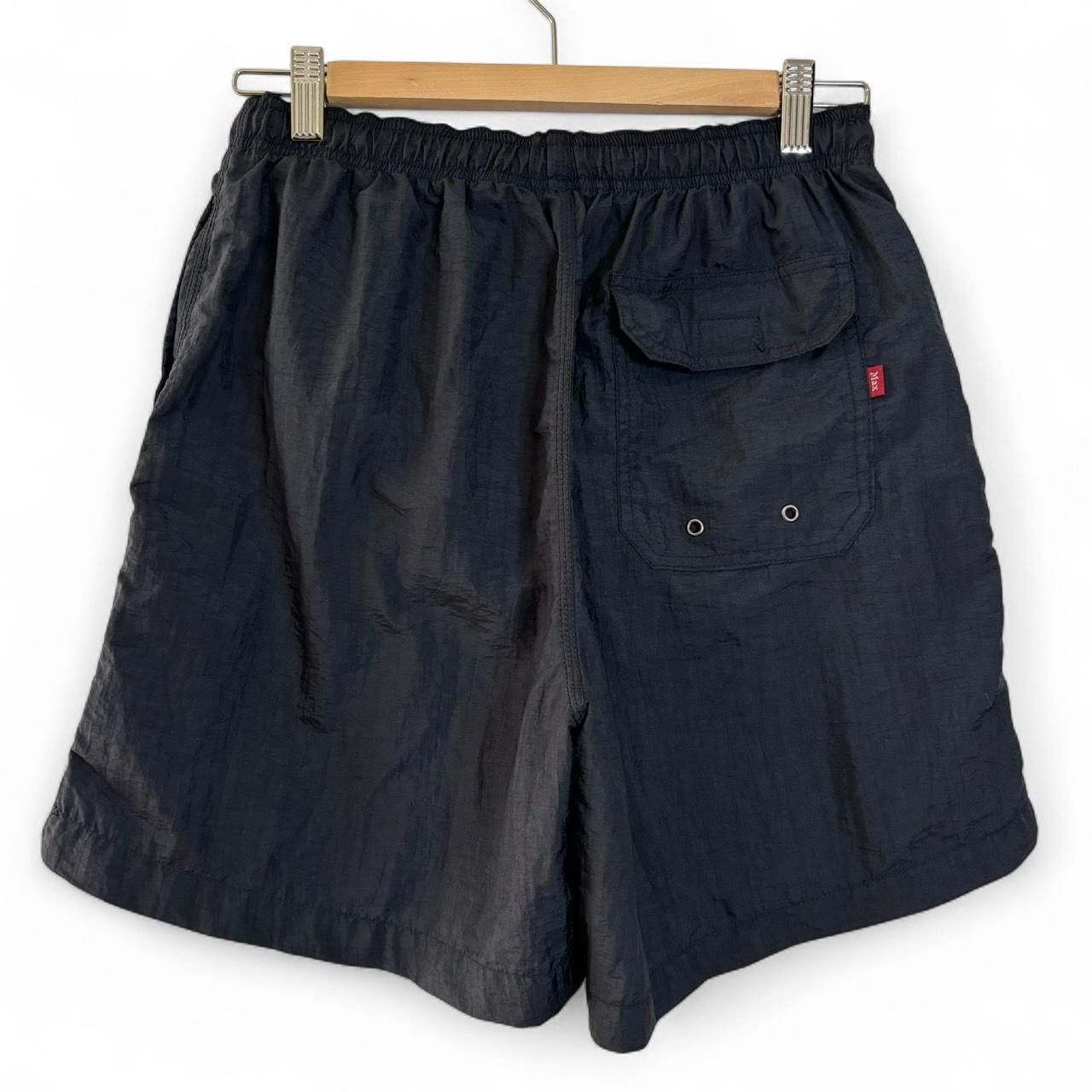 Vintage Vintage 90s Black Nylon Swim Trunks Shorts Size US 28 / EU 44 - 5 Thumbnail