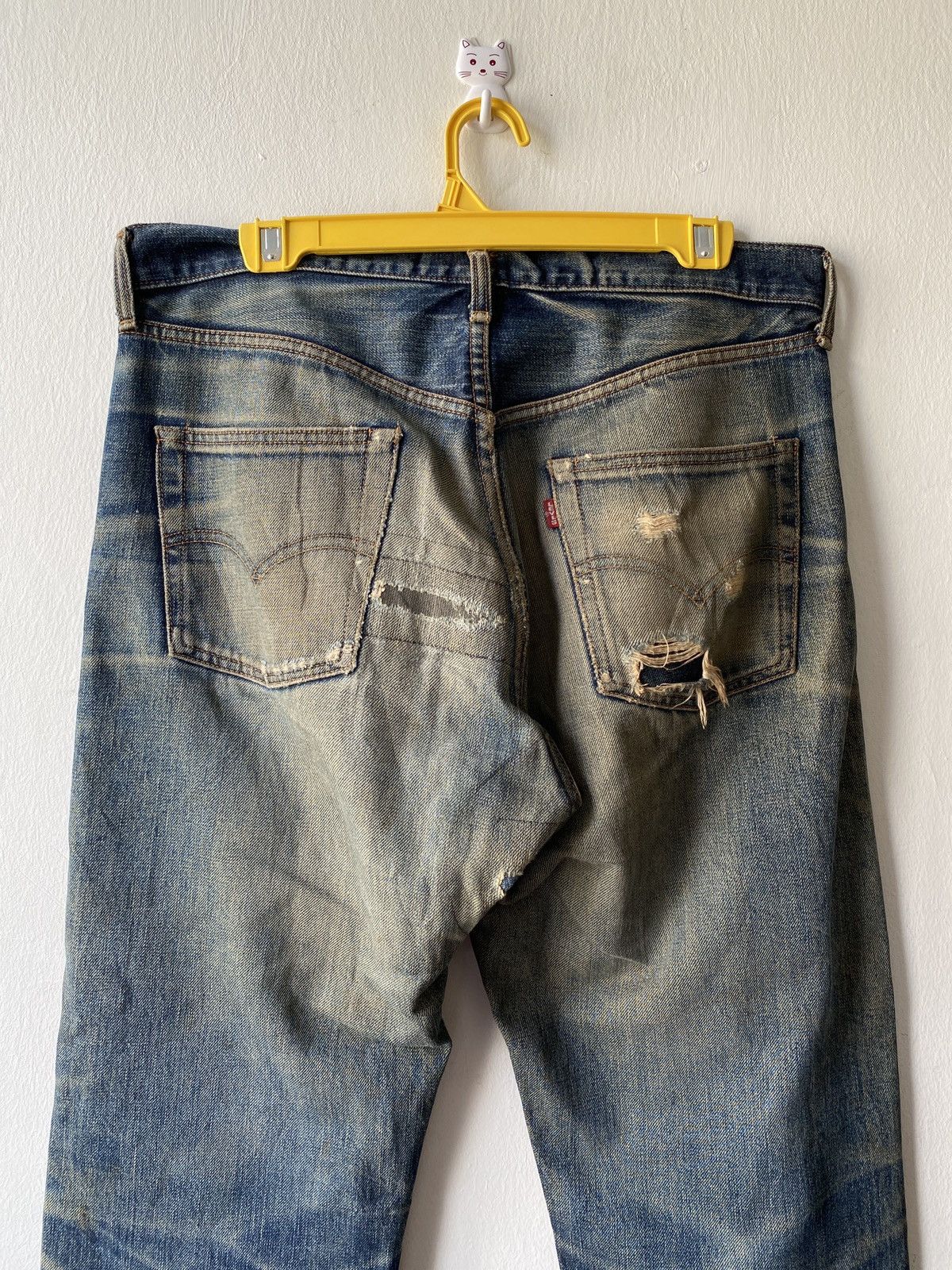 Levi's Vintage Levi’s 502XX Selvedge Rusty Distressed Denim Size US 33 - 12 Thumbnail