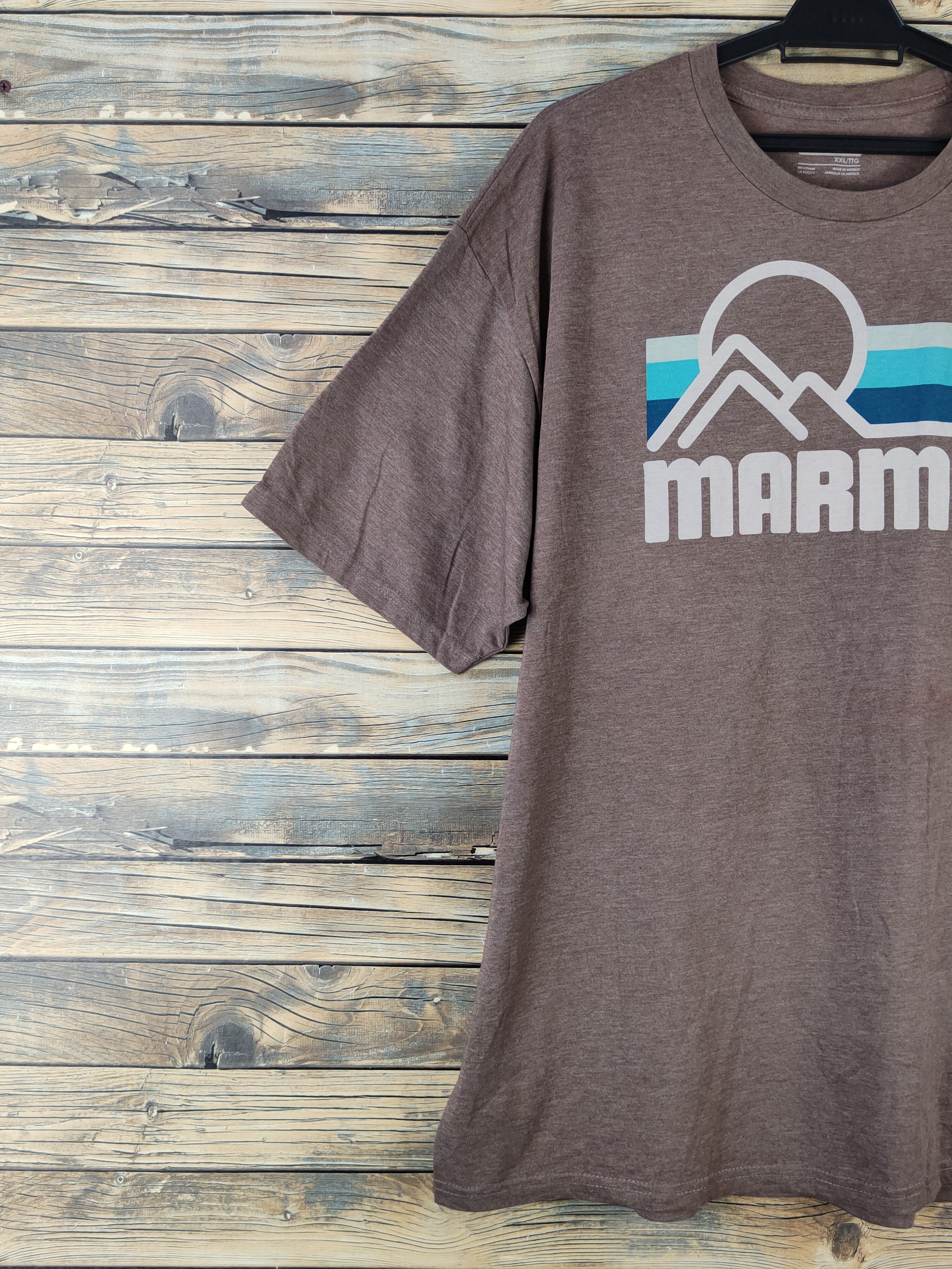 Marmot × Vintage DL Marmot Brown Short Sleeve T-shirt #994 Size US XXL / EU 58 / 5 - 3 Thumbnail
