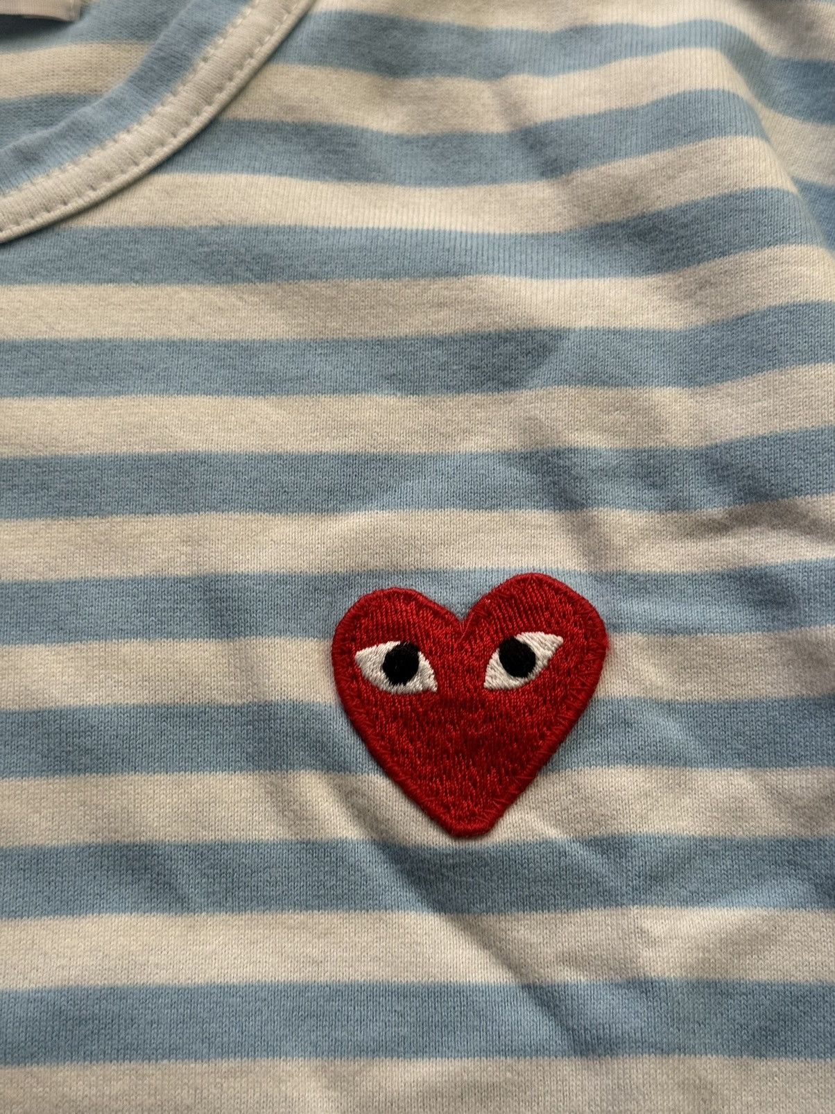Comme des Garcons × Comme des Garcons PLAY × Japanese Brand Comme des Garçons CDG play striped longsleeve Size L / US 10 / IT 46 - 4 Thumbnail