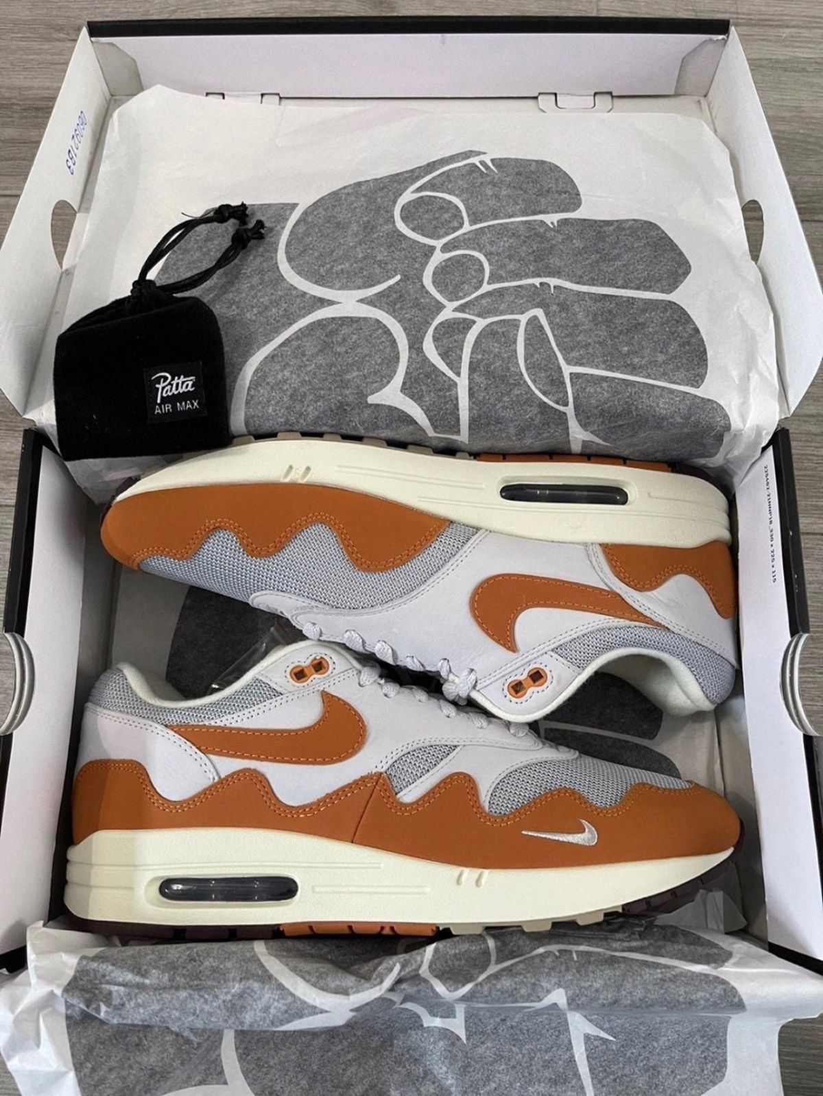 Nike × Patta Patta Nike Air Max 1 Monarch Metallic Silver Platinum Sz 12 Size US 12 / EU 45 - 3 Thumbnail